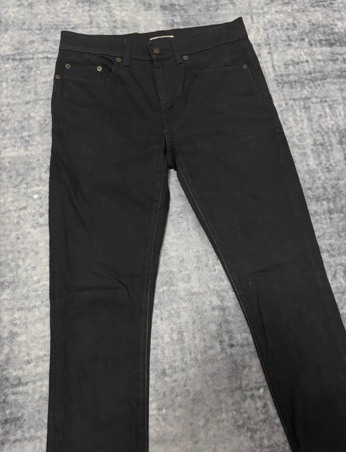 Saint Laurent Paris Saint Laurent (SLP) 18FW Runway Stretch Basic Denim Jeans Size US 30 / EU 46 - 4 Thumbnail