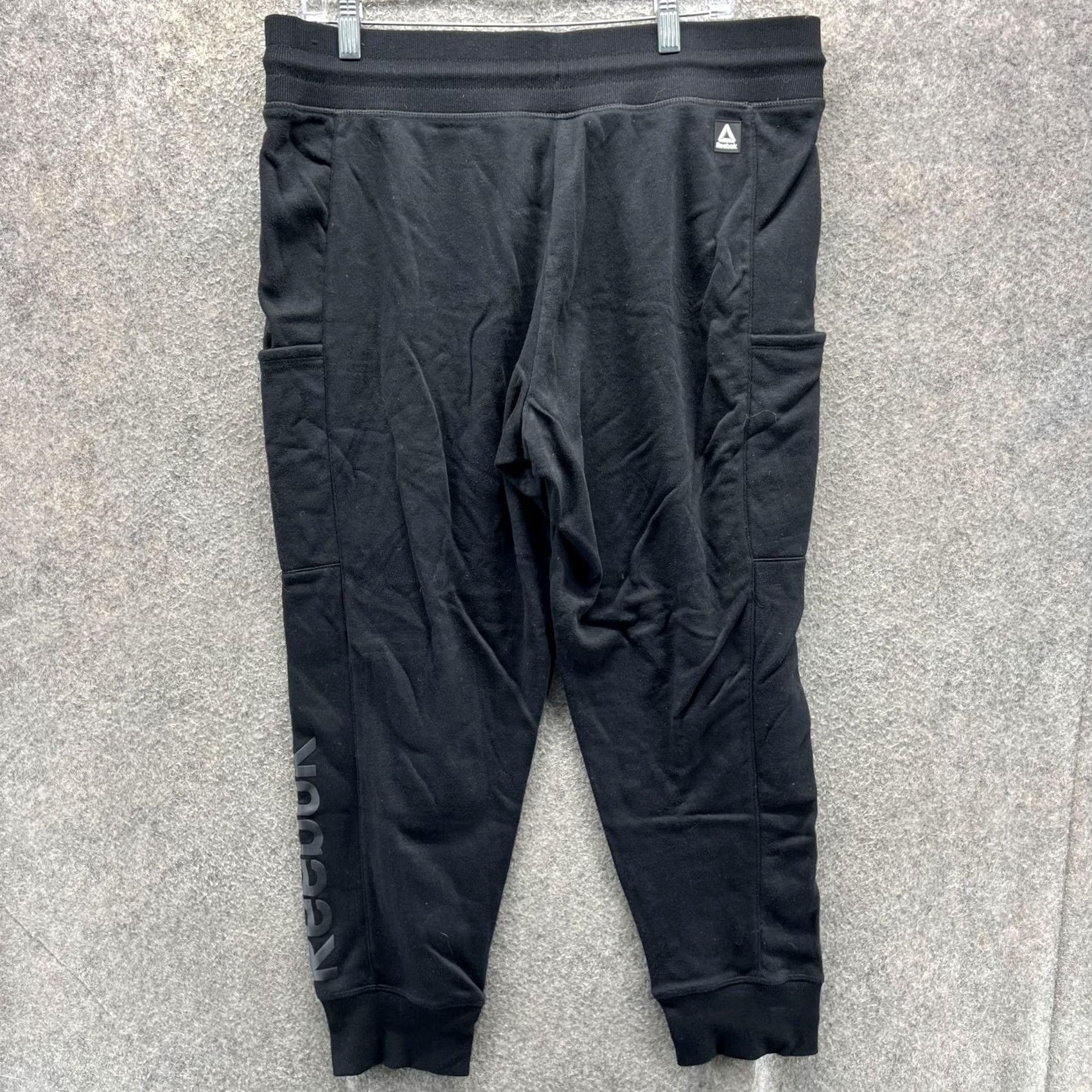 Reebok VINTAGE Reebok Jogger Sweatpants Mens XL Black Fleece Lounge Pants Athletic Casual Size US 36 / EU 52 - 6 Thumbnail
