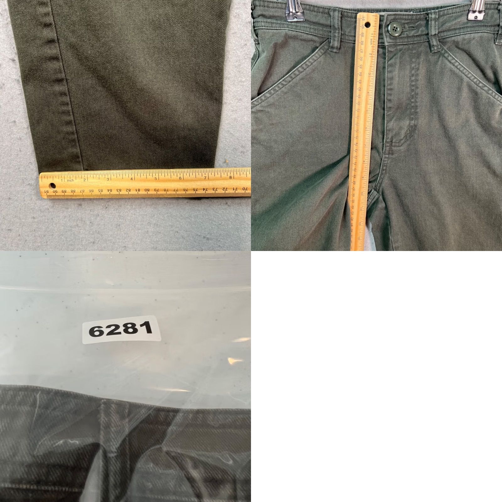 Everlane VINTAGE Everlane Pants Womens 0 Olive Green Cotton Relaxed Fit Ankle 26 Inseam Womens Size 26" / US 2 / IT 38 - 8 Thumbnail