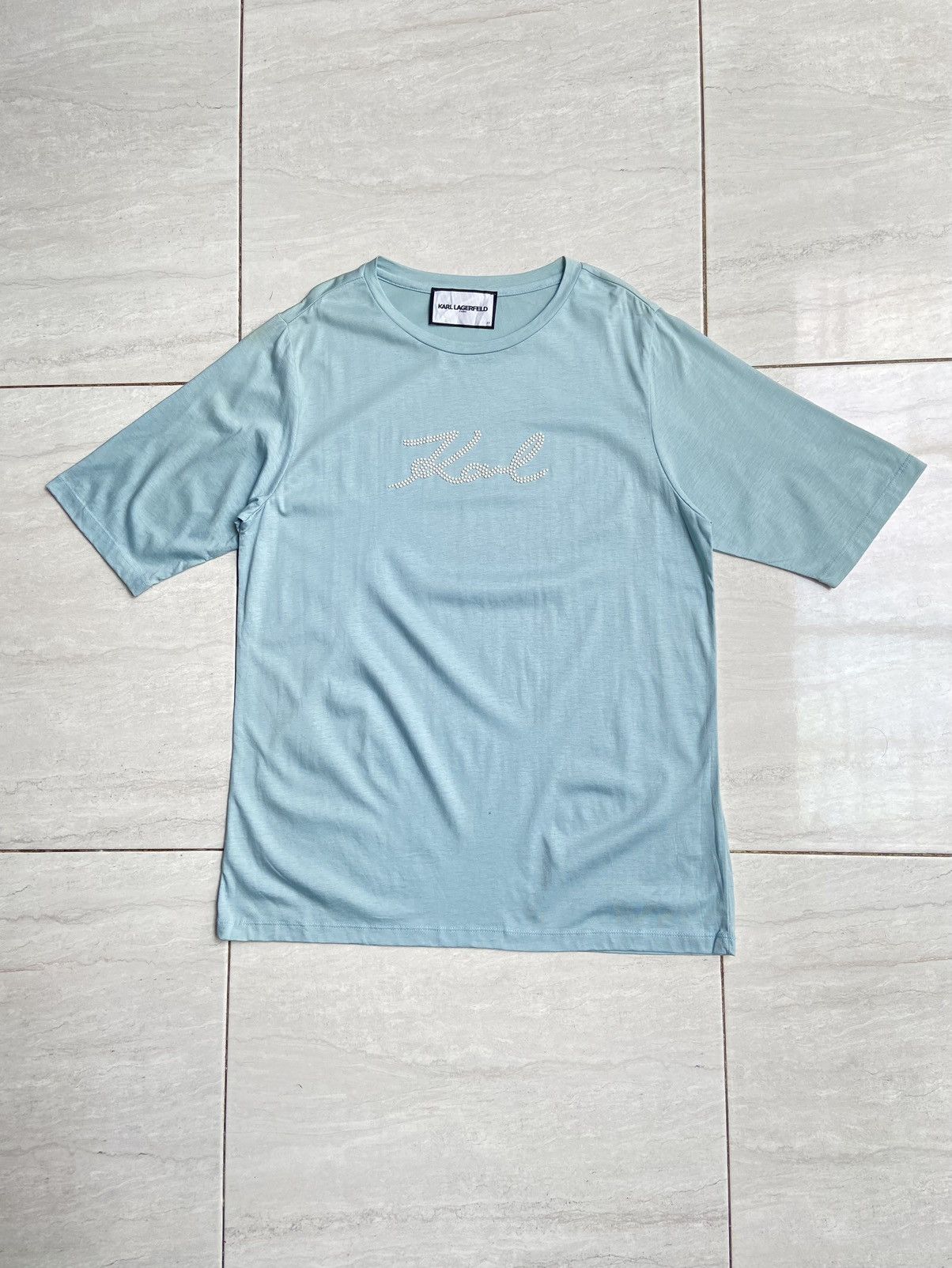 Karl Lagerfeld KARL LAGERFELD Blue T-shirt Size US S / EU 44-46 / 1 - 6 Thumbnail