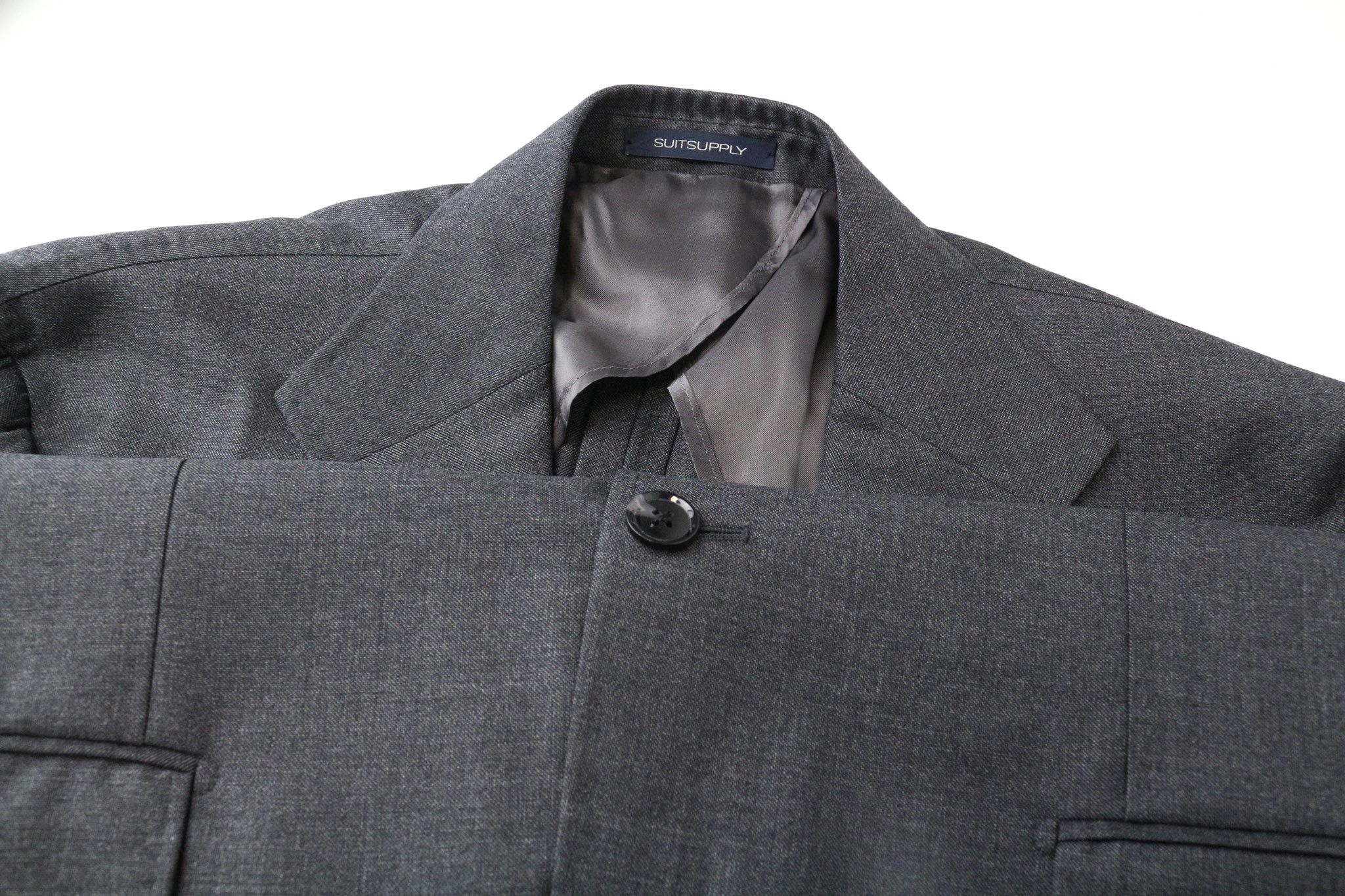Suitsupply LA SPALLA UK44L Grey Wool Single-Breasted Blazer 74487 Size 44L - 3 Thumbnail
