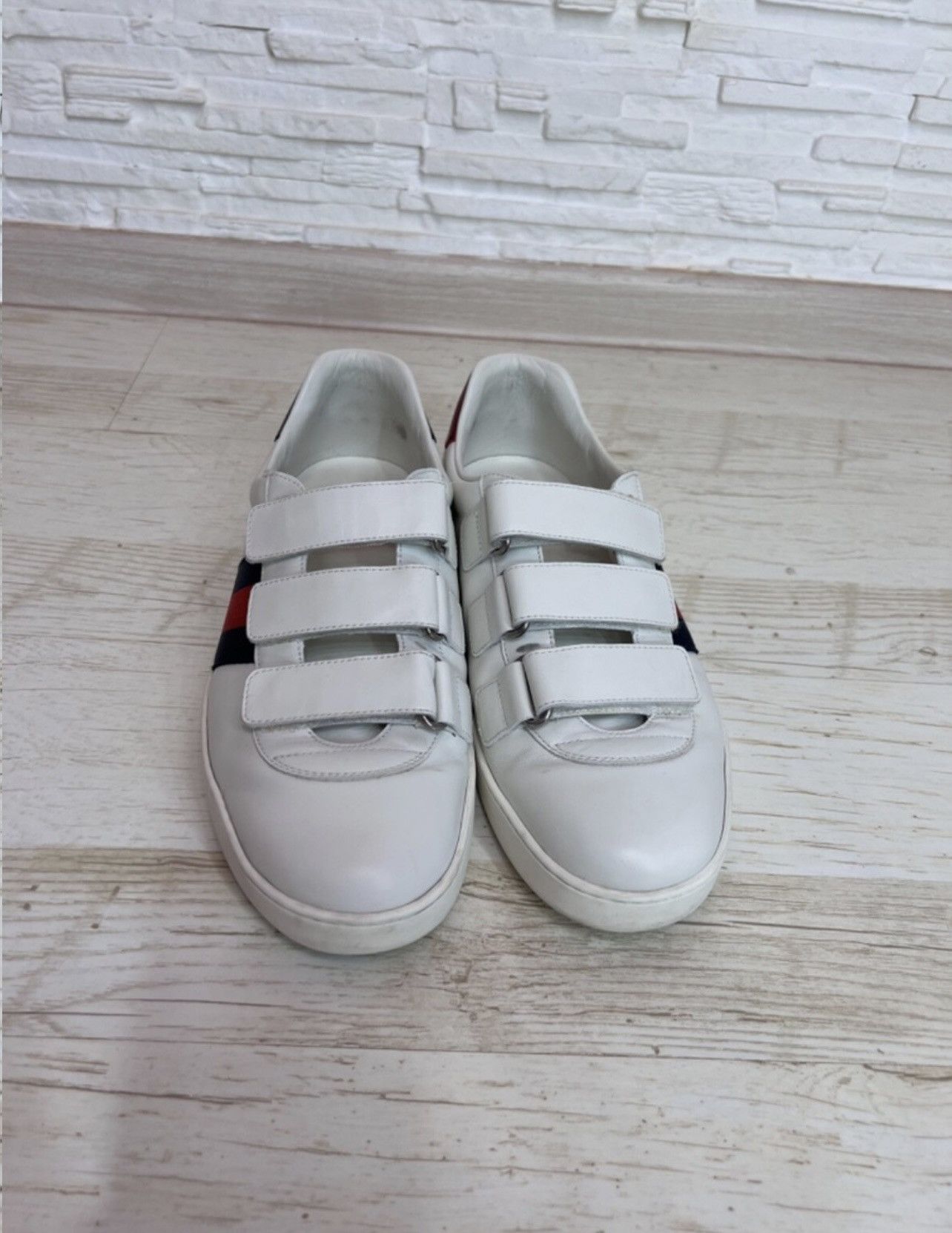 Gucci Gucci Ace Leather Velcro Sneakers Size 10 Luxury Shoes Size US 10 / EU 43 - 3 Thumbnail