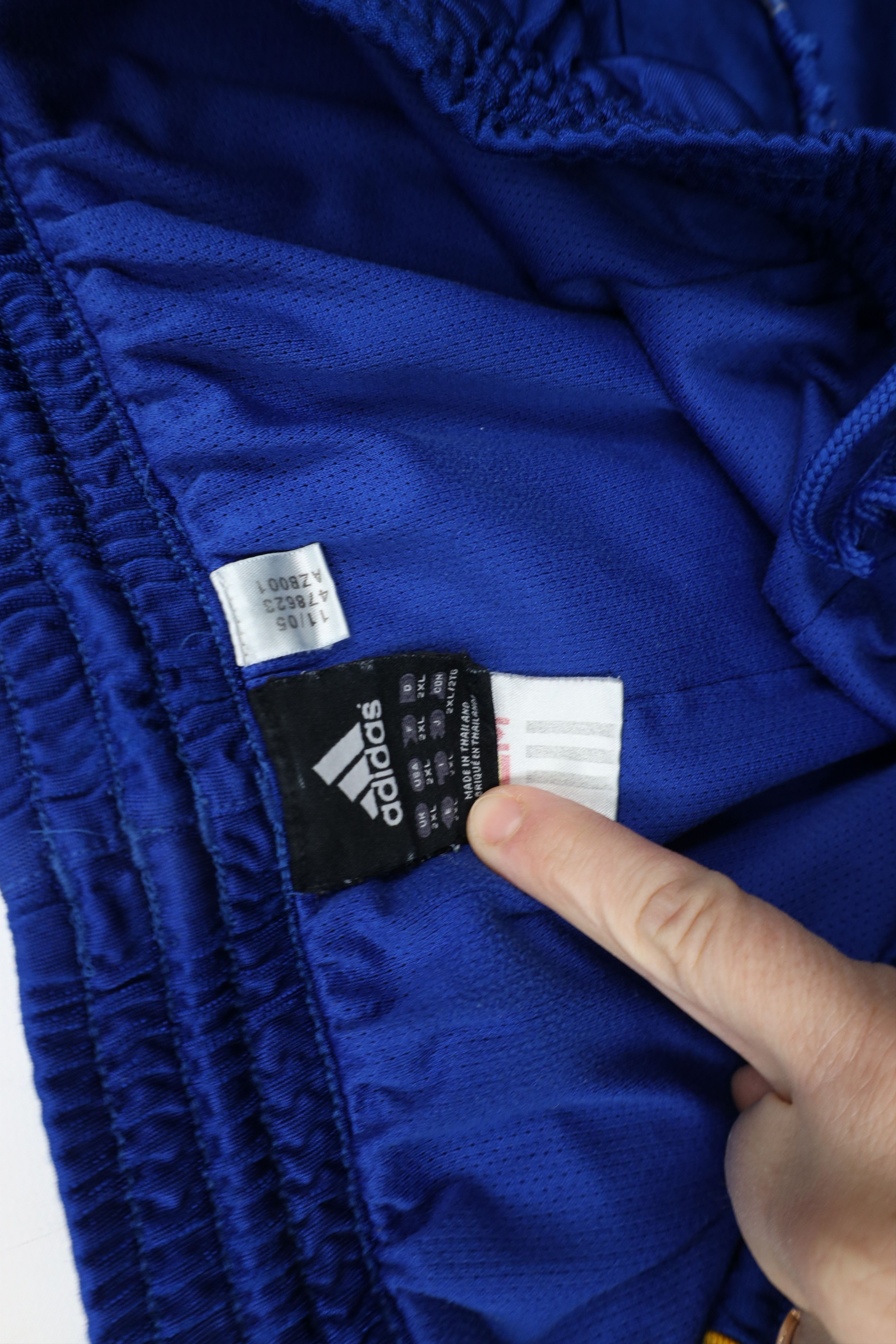 Adidas × Vintage Vintage Y2K Adidas Heavyweight Basketball Shorts Blue Size US 38 / EU 54 - 8 Thumbnail