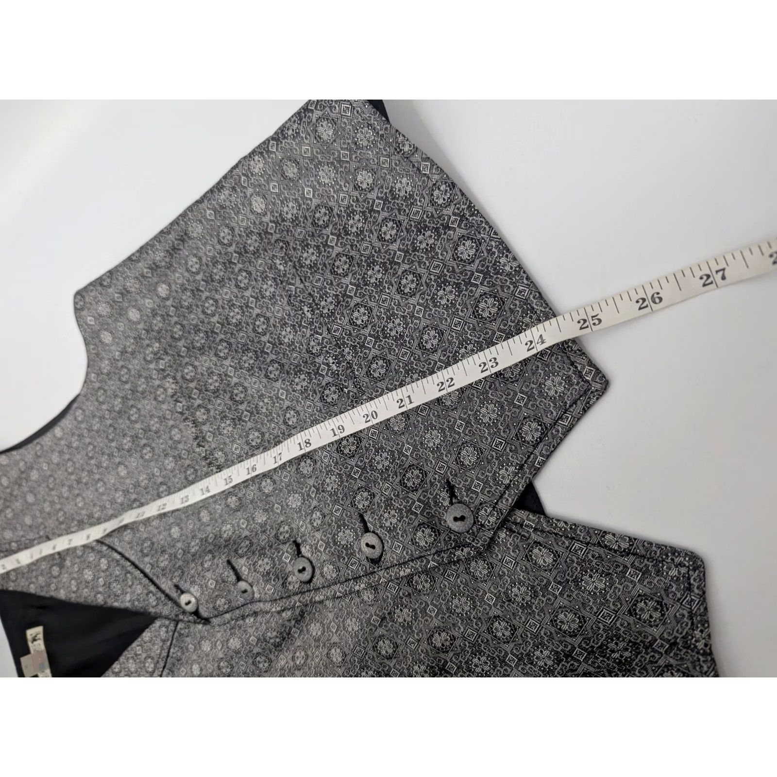 Vintage Classic Old West Styles Vest Men M Gray Polyester Cowboy Buckle Size US M / EU 48-50 / 2 - 4 Thumbnail