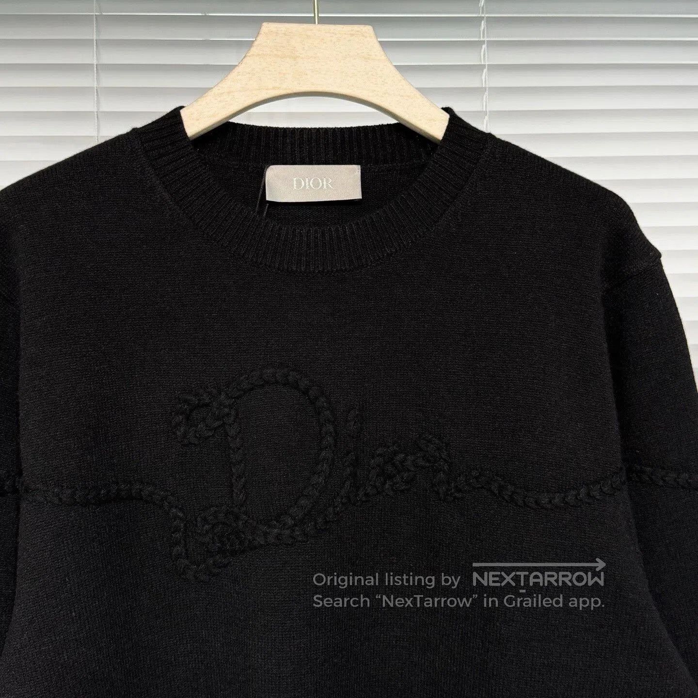 Dior black knit sweater with logo from DIOR. Size US M / EU 48-50 / 2 - 3 Thumbnail