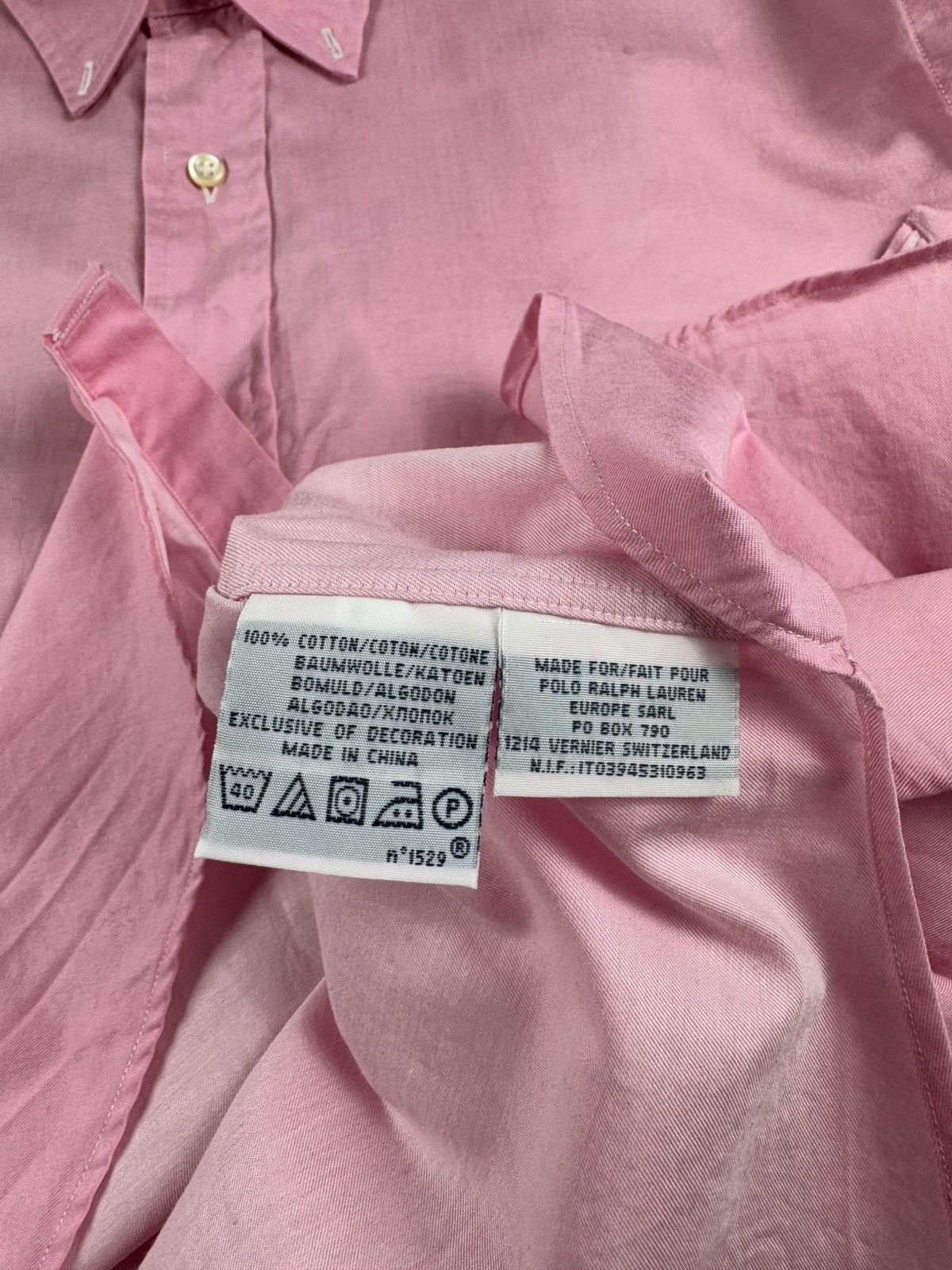 Polo Ralph Lauren Polo Ralph Lauren Rose Classic Blank Longsleeve Button Shirt Size US XL / EU 56 / 4 - 11 Thumbnail