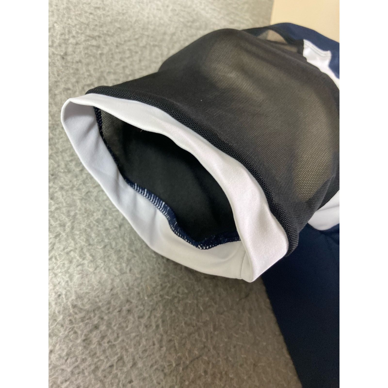 Shein Crop Top Womens Short Sleeve Sexy Blue Black Medium Cropped Size M / US 6-8 / IT 42-44 - 6 Thumbnail