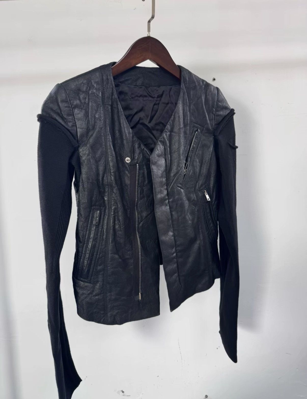 Rick Owens Rick Owens Women's Biker Leather Jacket K37 Size S / US 4 / IT 40 - 3 Thumbnail
