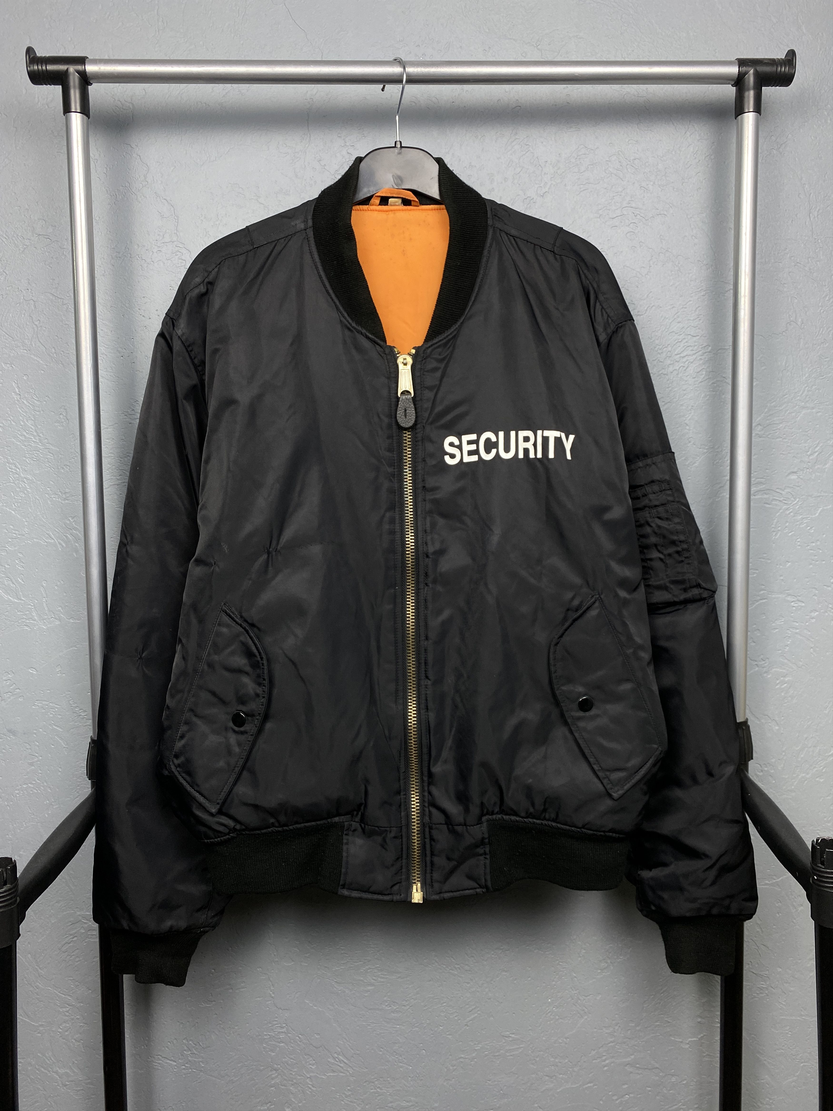Vintage SECURITY MA1 Pilot Air Force Nylon Bomber Jacket Vintage Size US XL / EU 56 / 4 - 3 Thumbnail