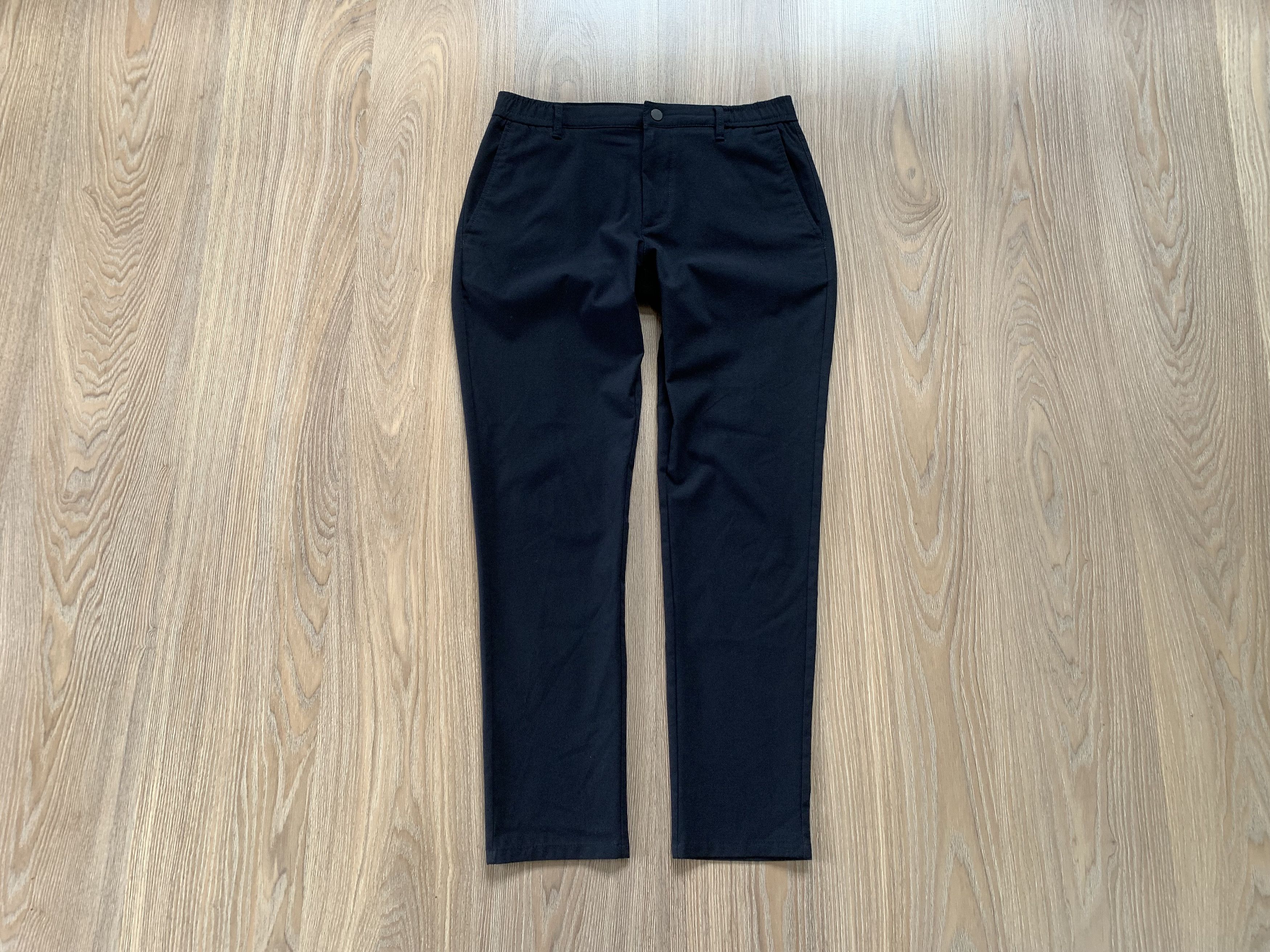Zara Zara Black Slim Fit Trousers Stretch Tailored Pants Size US 31 - 1 Thumbnail