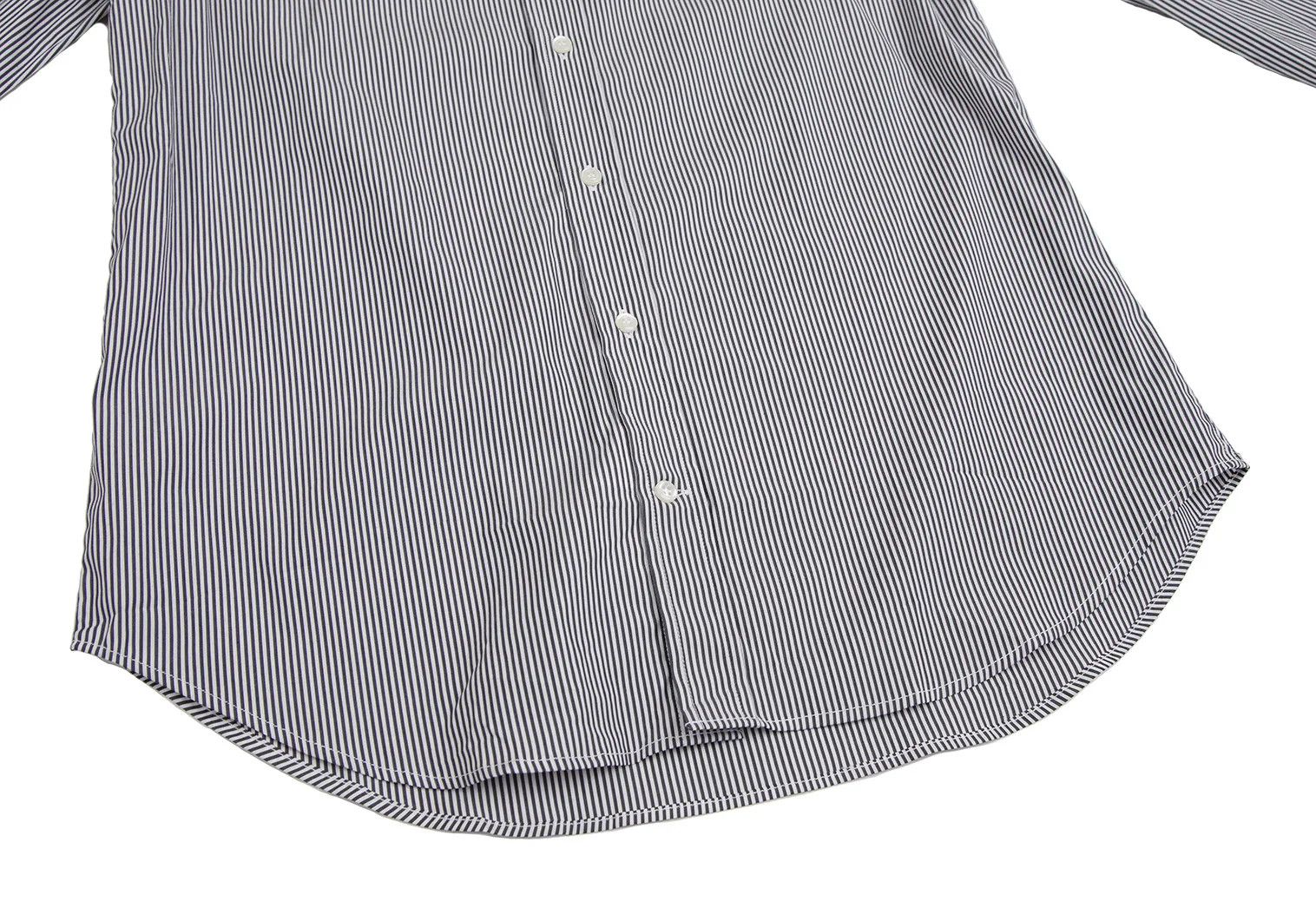 Emporio Armani Stretch Cotton Stripe Shirt in White and Gray Size 39 Size US M / EU 48-50 / 2 - 6 Thumbnail