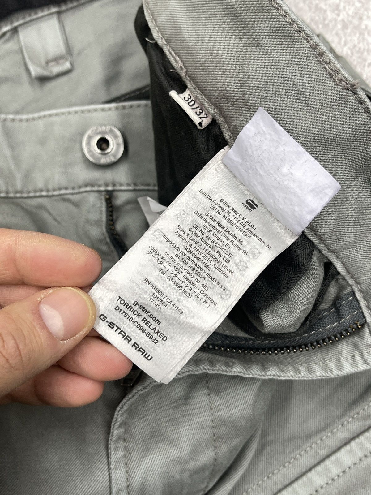 G-Star Mens G Star Raw Torrick Relaxed Cargo Pants Grey Multipocket Size US 32 / EU 48 - 14 Thumbnail