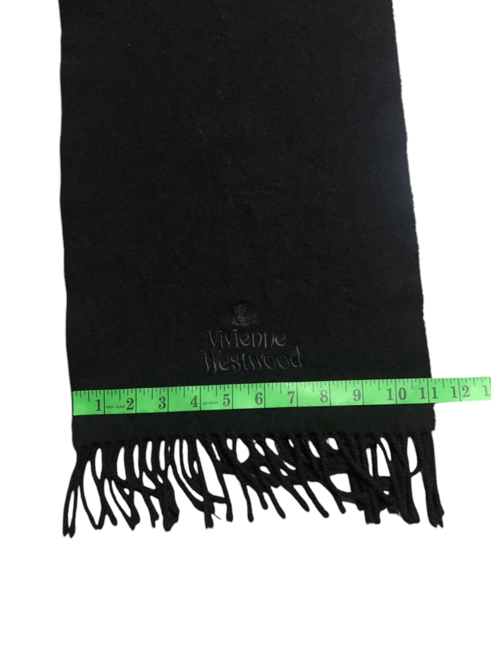 Vivienne Westwood 💥Vivienne Westwood Embroidered Logo Wool Black Muffler Size ONE SIZE - 9 Thumbnail