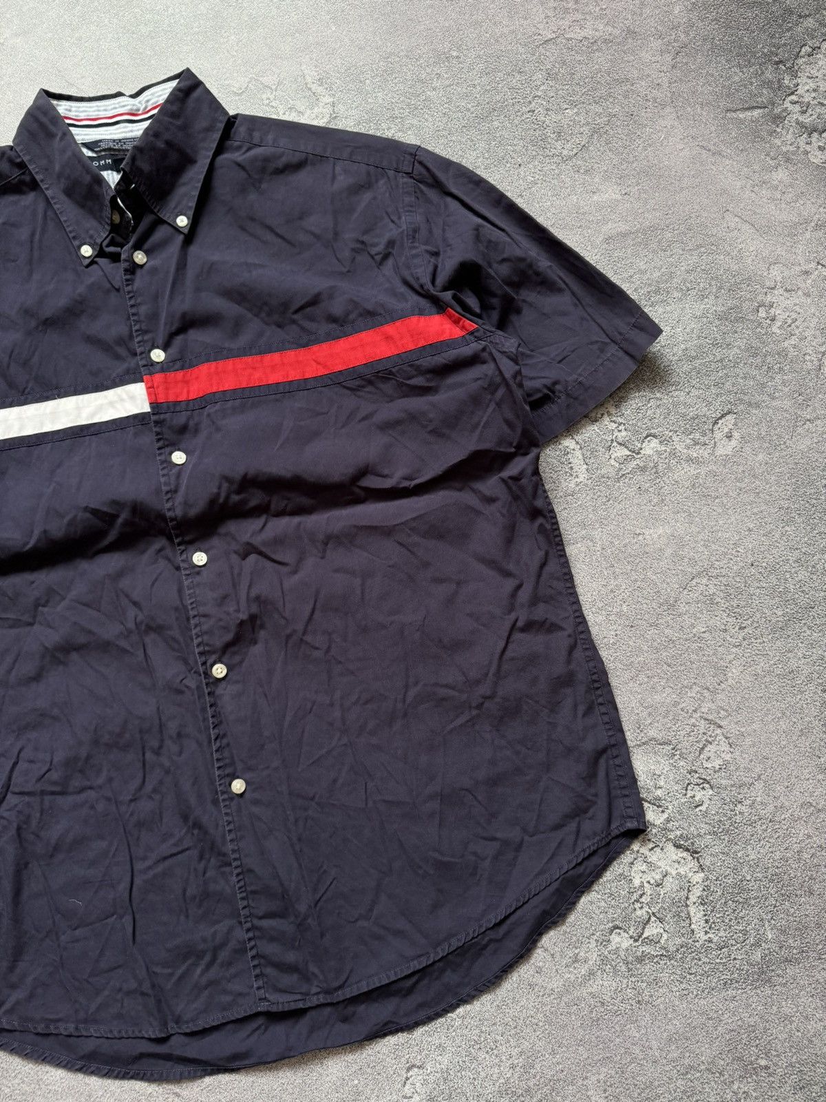 Tommy Hilfiger × Vintage Tommy Hilfiger M vintage big logo shirt button up polo tee Size US M / EU 48-50 / 2 - 6 Thumbnail