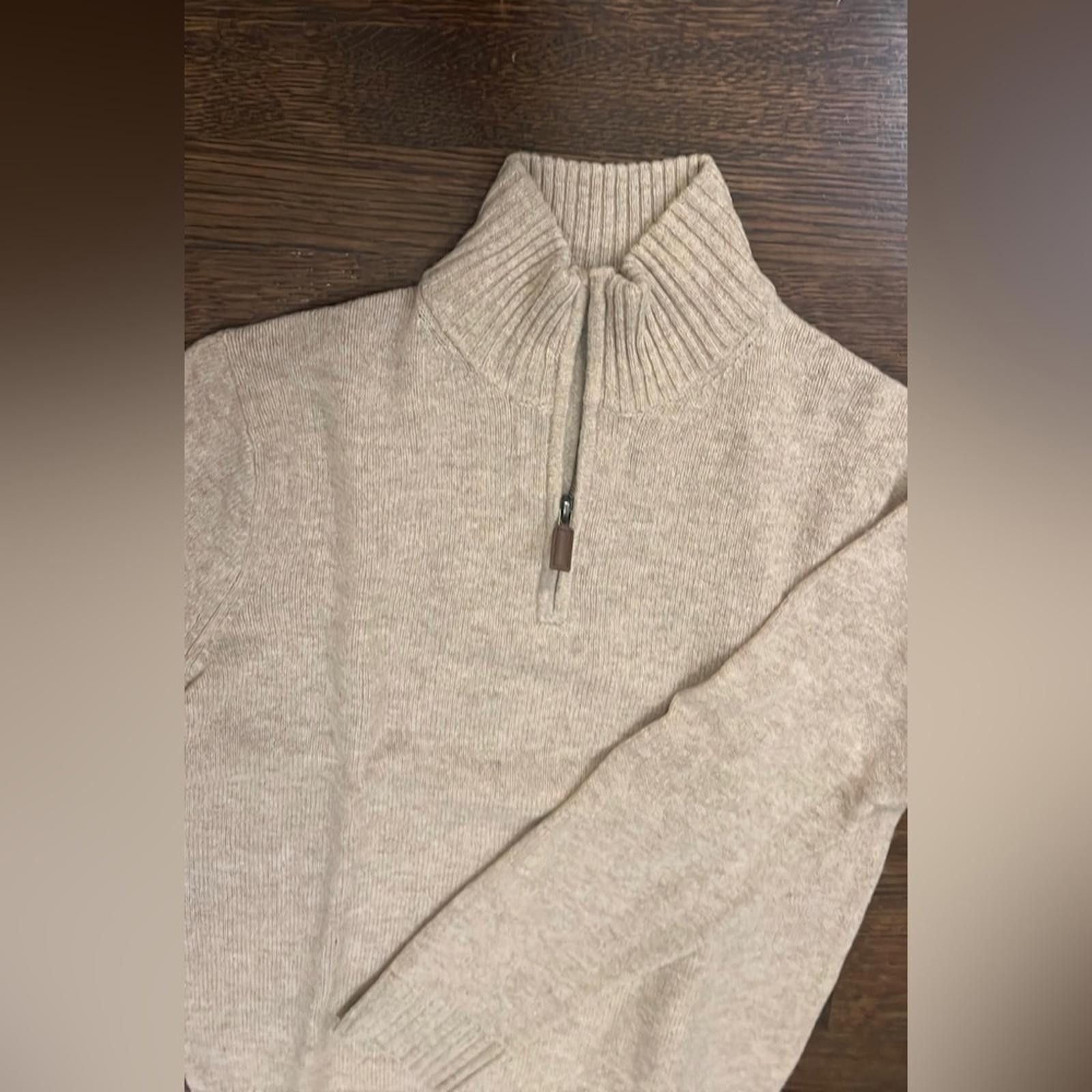 J.Crew J.Crew Tan Quarter Zip Size US M / EU 48-50 / 2 - 2 Thumbnail