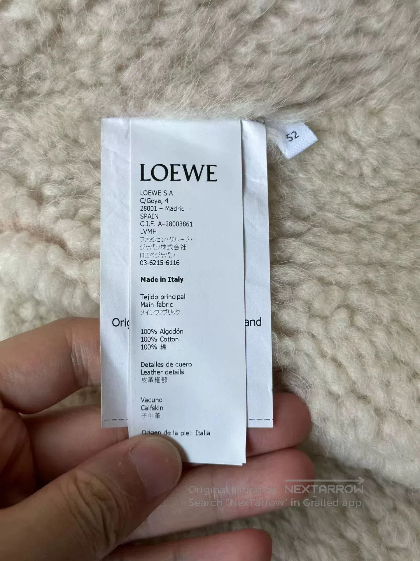 Loewe Loewe Shearling Collar Denim Jacket. Size US XL / EU 56 / 4 - 6 Thumbnail