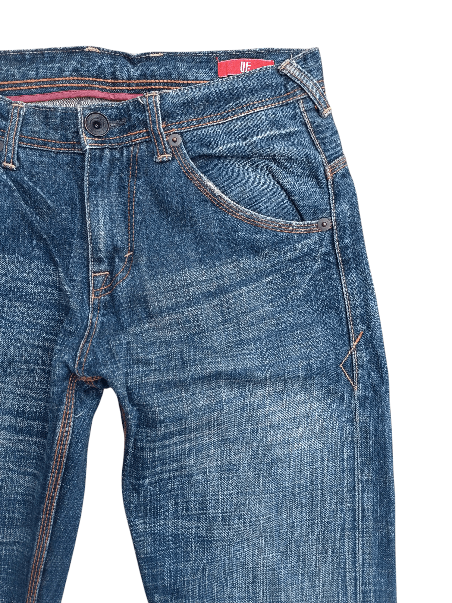 Japanese Brand × Uniqlo 🟦 UJ Jean Selvedege Indigo Whiskers Denim Uniqlo Jeans Size US 30 / EU 46 - 13 Thumbnail