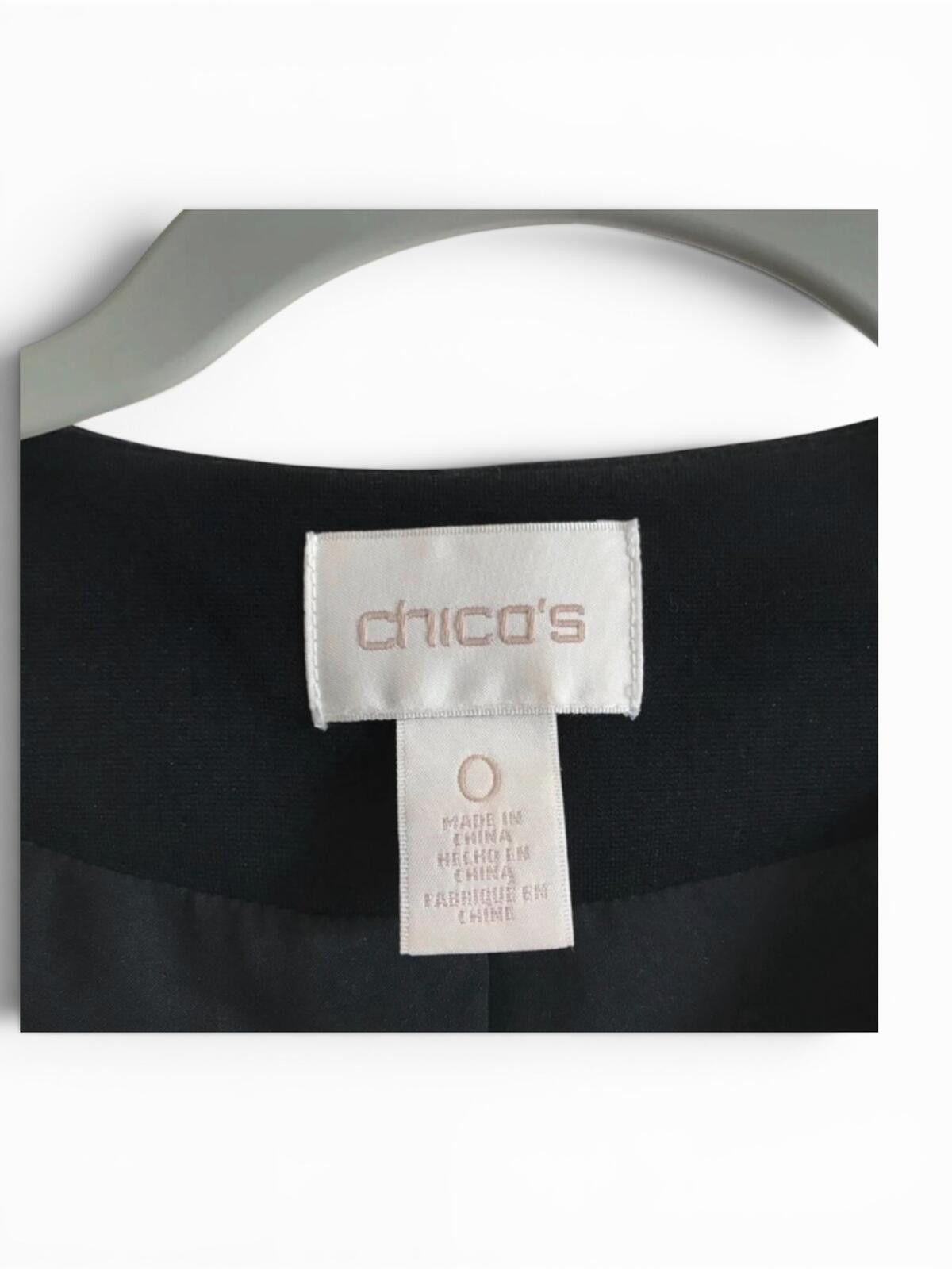 Chicos Chico's Black and Leopard Print Zip-Up Jacket Size 0 Size XS / US 0-2 / IT 36-38 - 3 Thumbnail