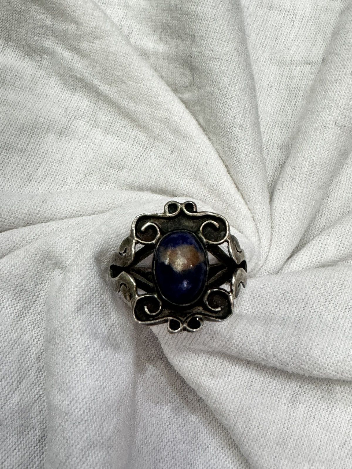 Jewelry × Sterling Silver × Vintage REMY TAXCO MEXICO SODALITE 925 STERLING SILVER RING SIZE 7 Size ONE SIZE - 3 Thumbnail