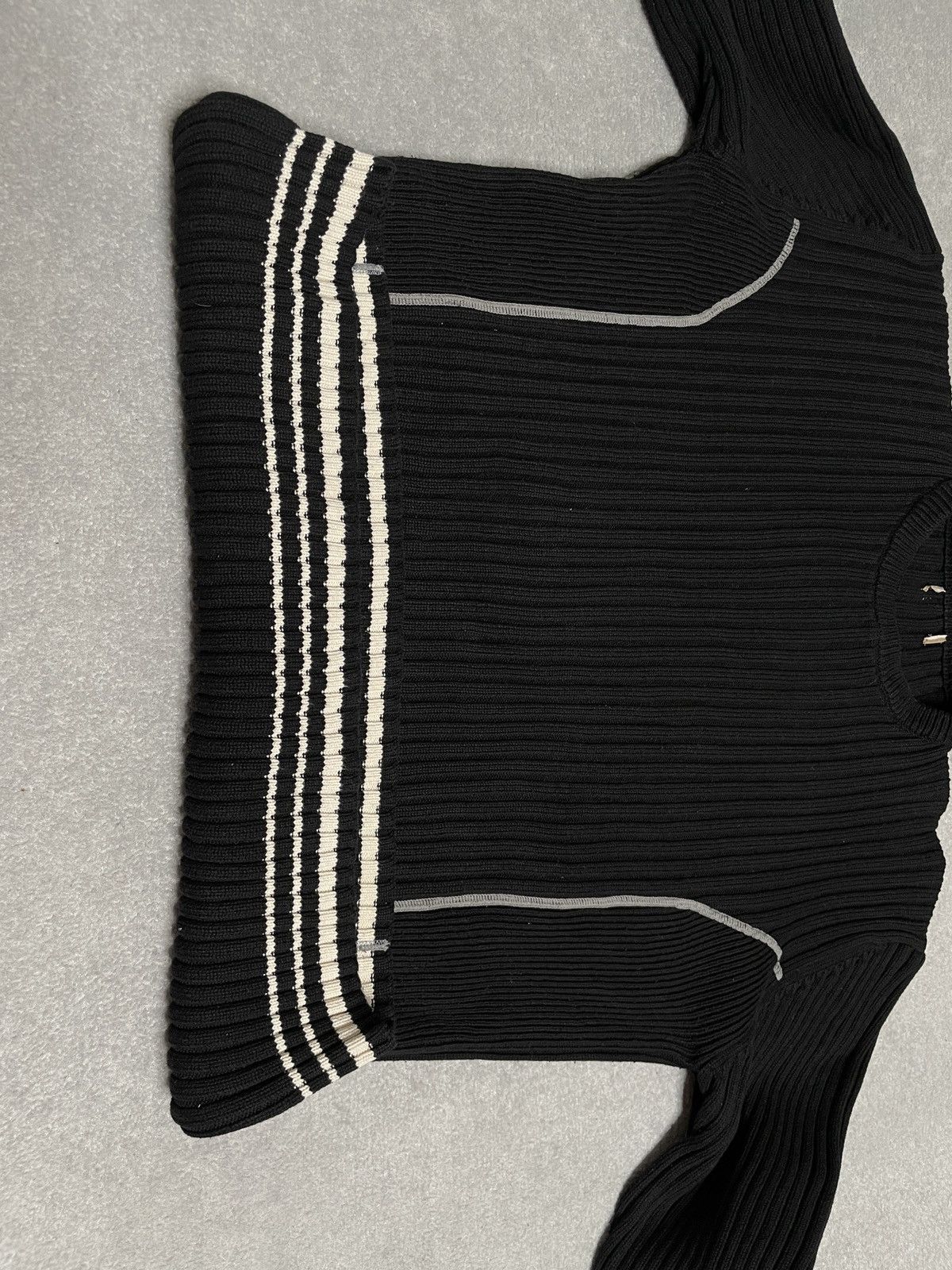 Vintage Vintage Black Striped Knitwear Opium Jumper Sweater Drip Size US L / EU 52-54 / 3 - 3 Thumbnail