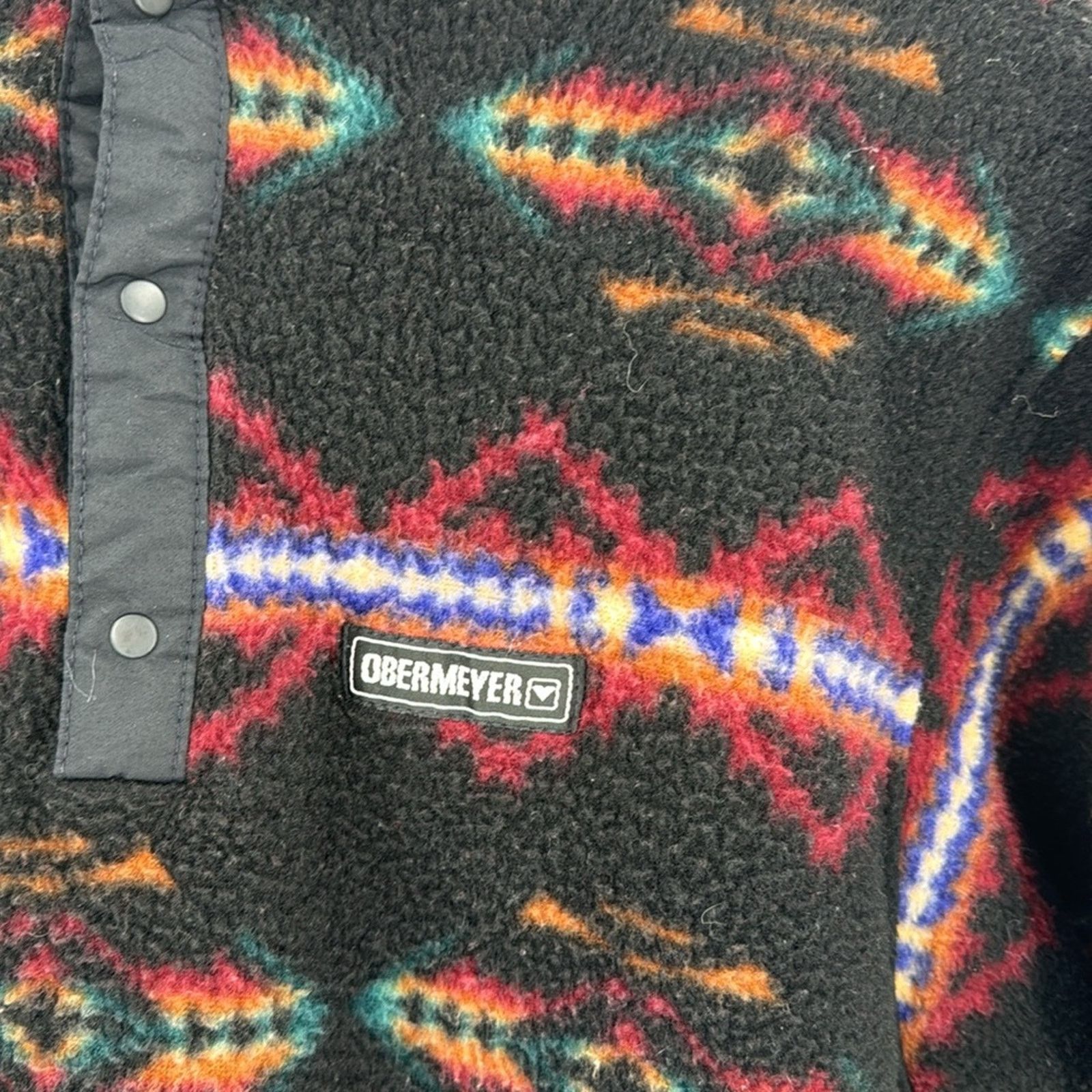 Obermeyer Vintage Obermeyer indigenous Print Fleece pullover sweater S Size S / US 4 / IT 40 - 3 Thumbnail