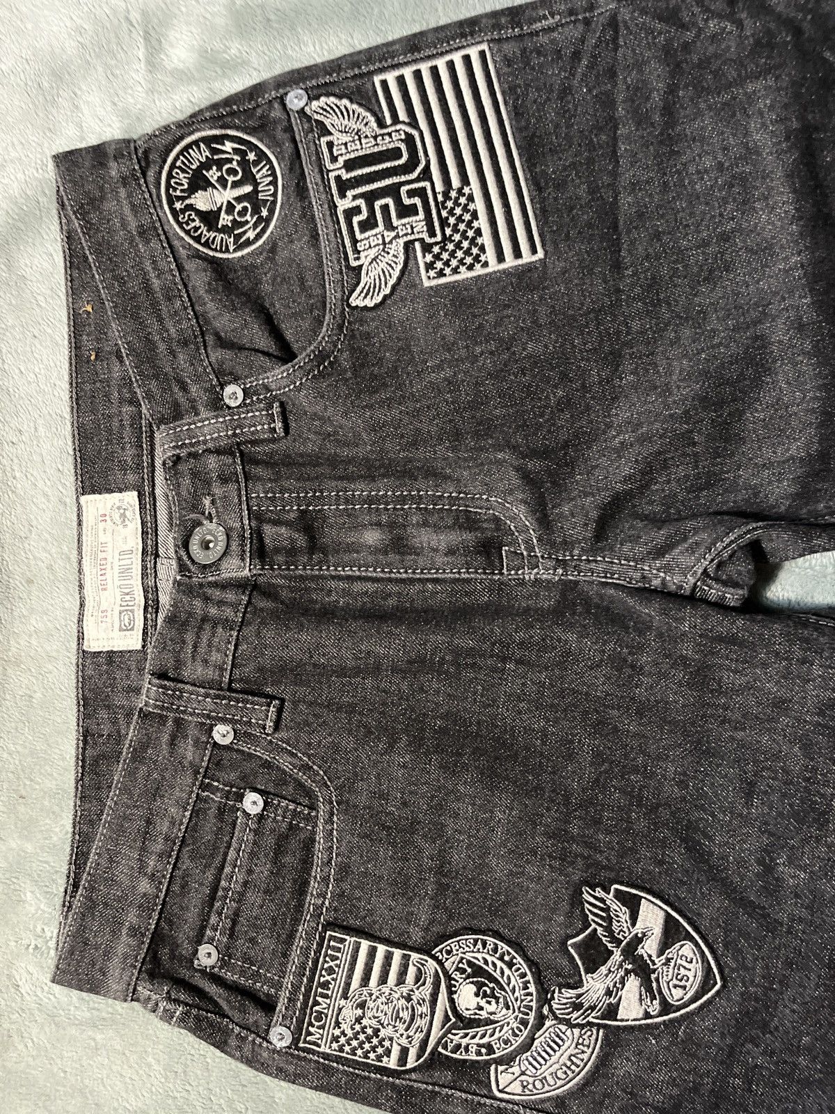 Ecko Unltd. × Marc Ecko Black y2k ecko unltd jorts vintage Size US 30 / EU 46 - 3 Thumbnail