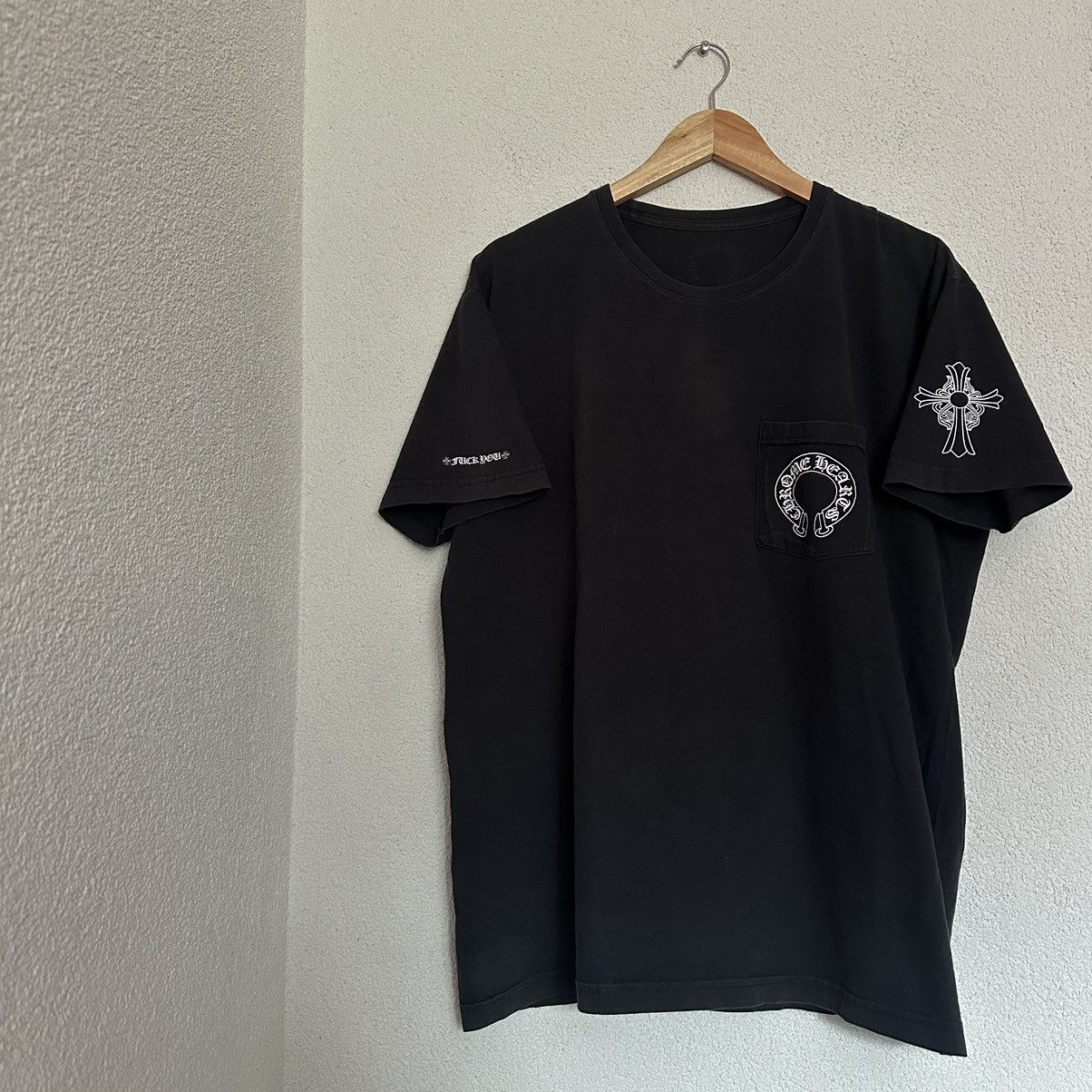 Chrome Hearts Horseshoe Logo Pocket T Shirt Black | Grailed