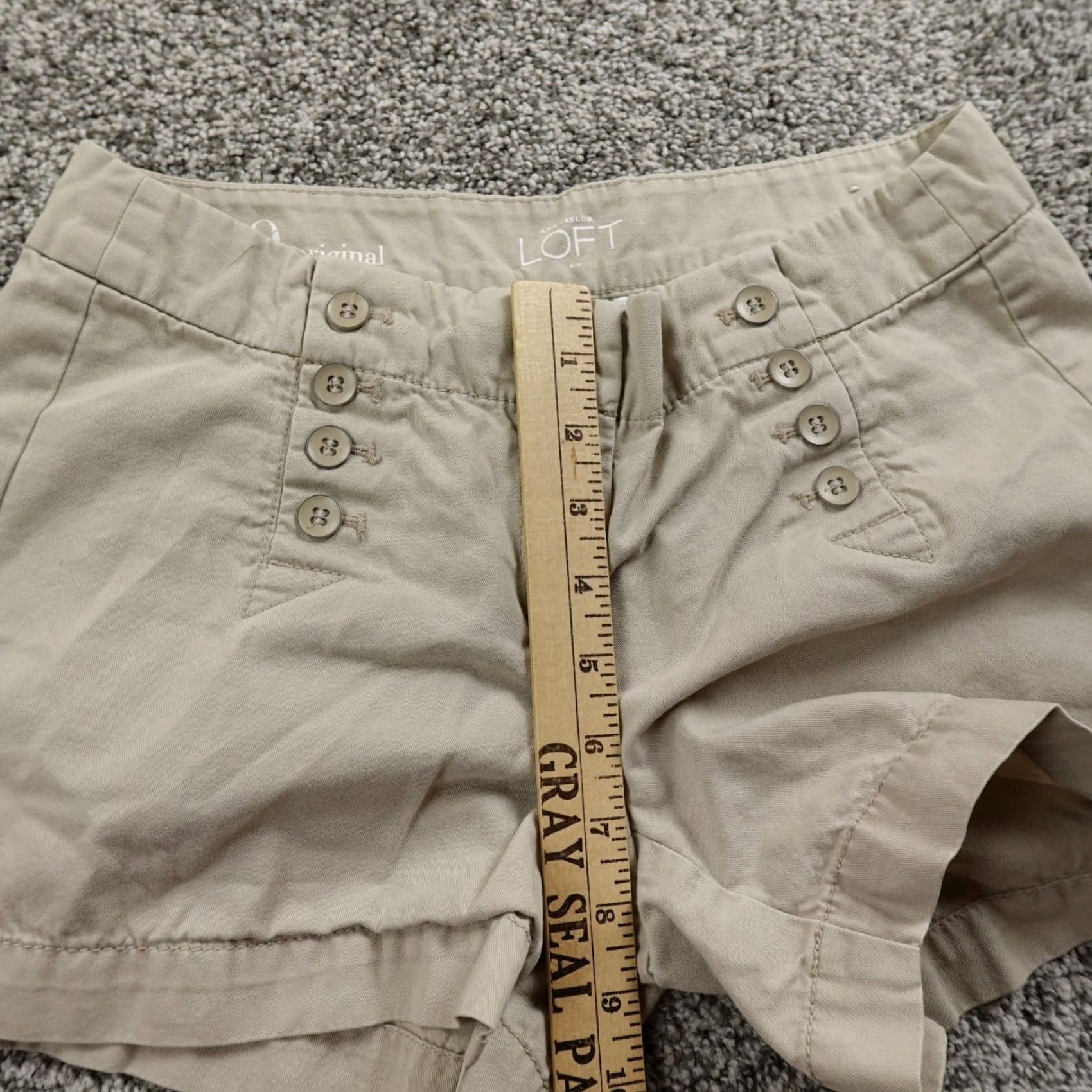 Ann Taylor Ann Taylor Loft Shorts Womens 0 Beige Khaki Chino Shortie Low Rise Preppy Size 25" / US 0 / IT 36 - 4 Thumbnail