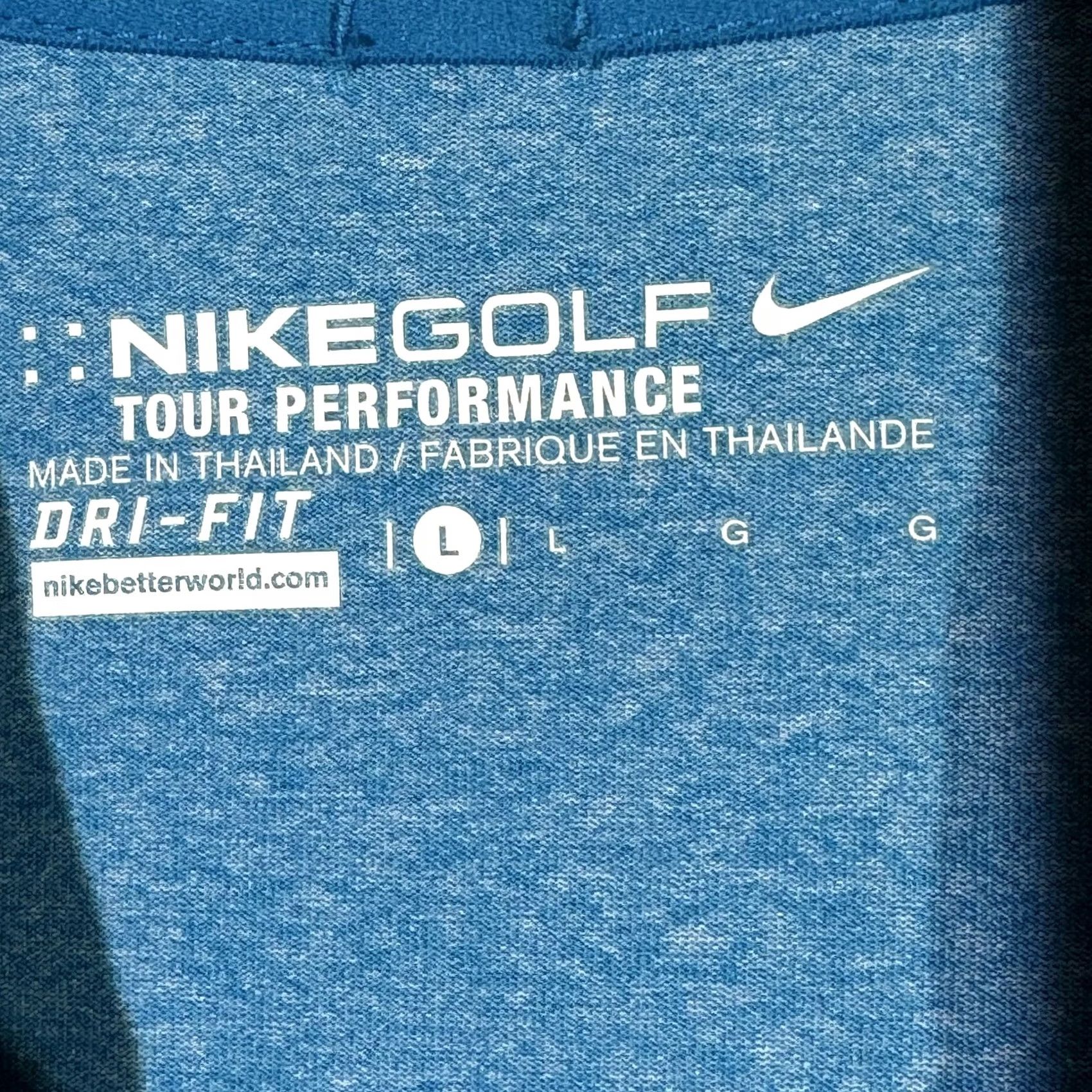 Nike Nike Golf Polo Shirt Men's L Navy Blue Dri-Fit Polyester Tour Performance Size US L / EU 52-54 / 3 - 7 Thumbnail