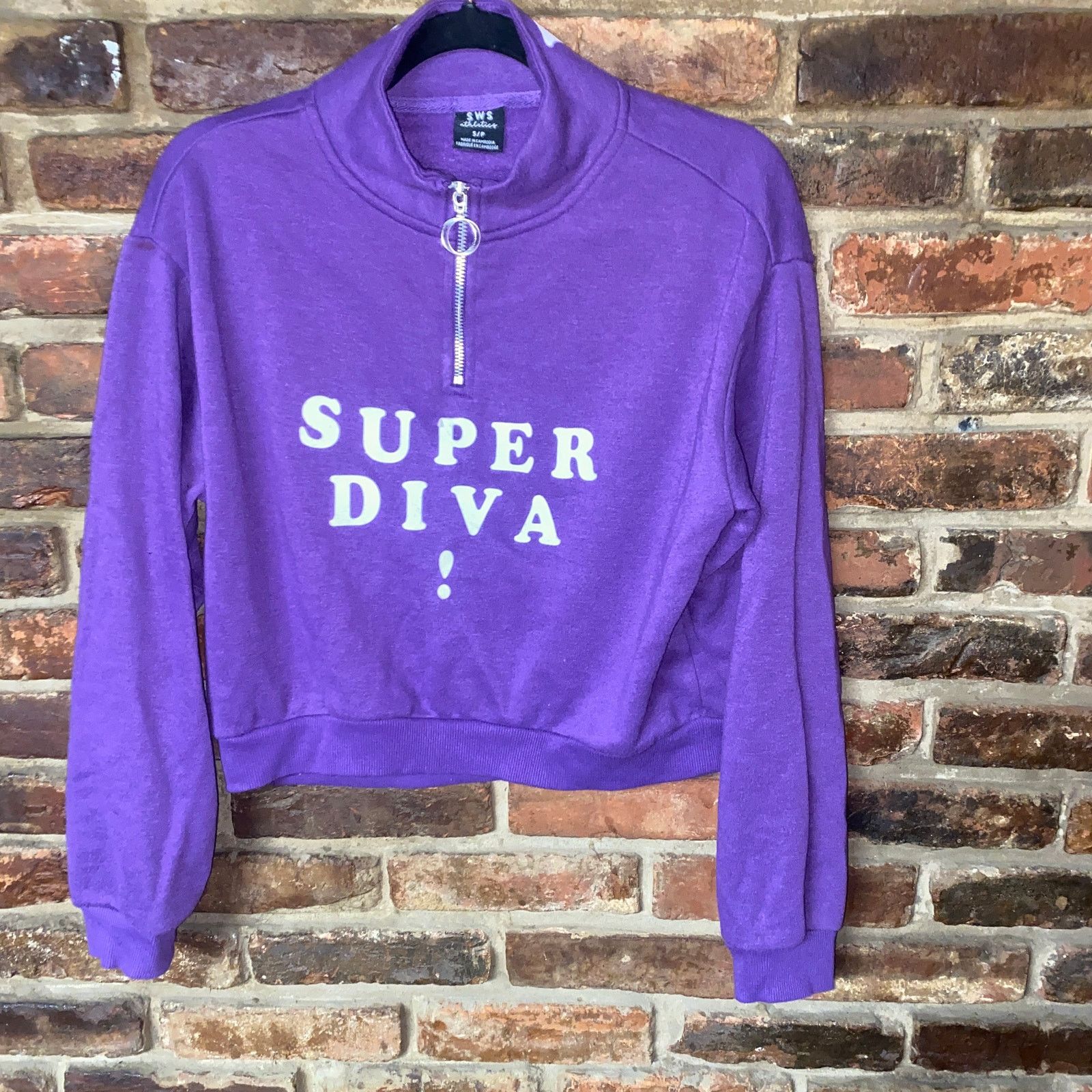 Other SWS Athletics Purple Super Diva Quarter Zip Sweatshirt Small Size S / US 4 / IT 40 - 1 Thumbnail