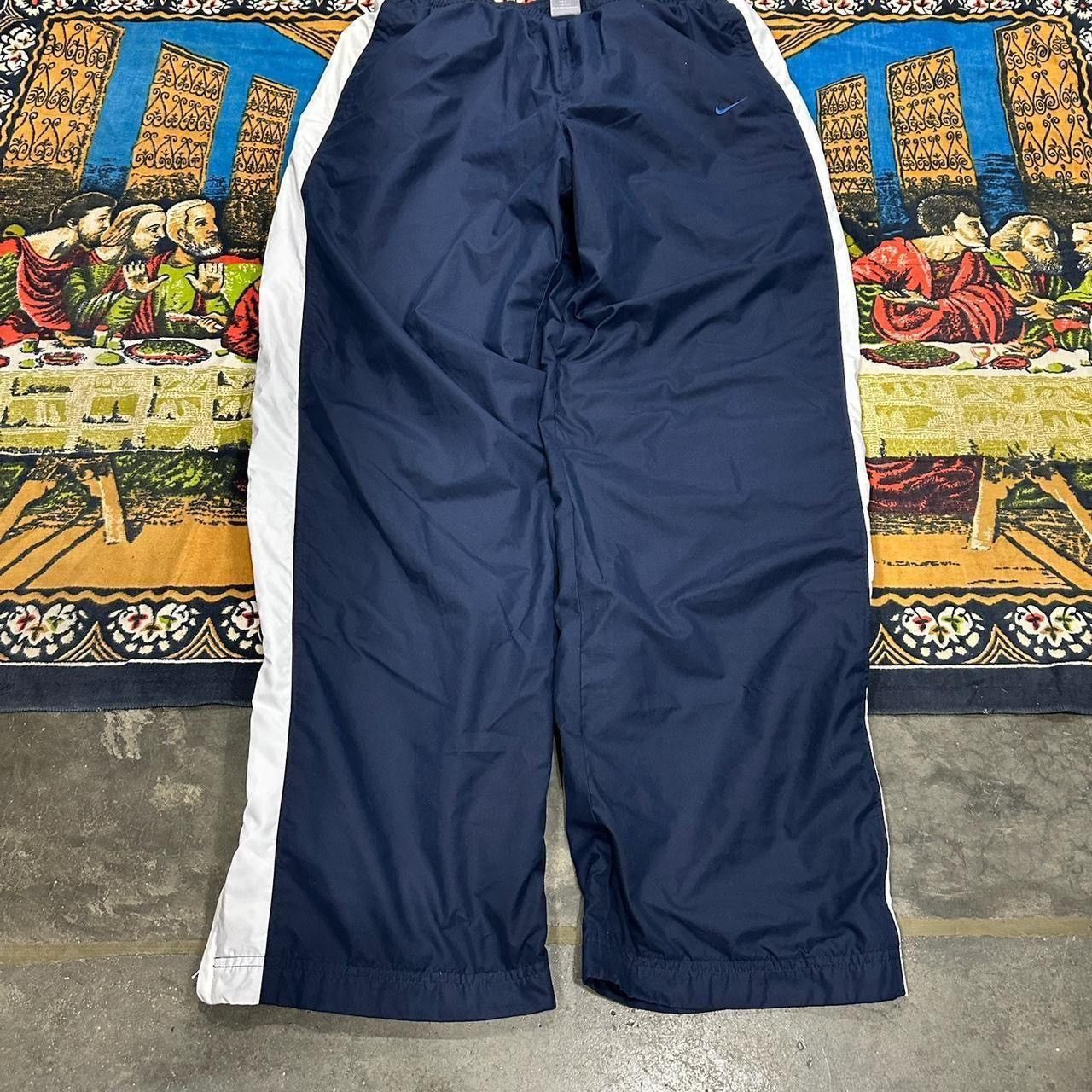 Nike Vintage Nike Blue navy track pants large baggy y2k swoosh Size US 34 / EU 50 - 5 Thumbnail