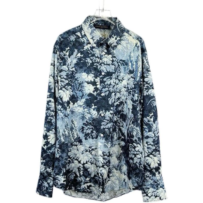 Louis Vuitton Louis Vuitton Blue Cotton Women's Shirt 0089 Size L / US 10 / IT 46 - 1 Thumbnail
