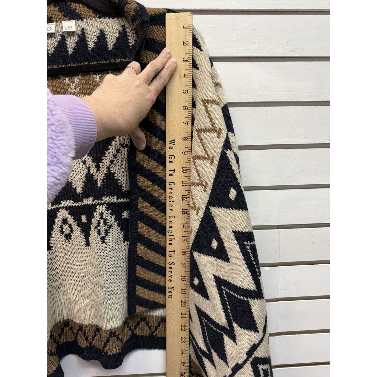 Other Aztec Waterfall Drape Cardigan Sweater M Tribal Southwestern Size M / US 6-8 / IT 42-44 - 8 Thumbnail