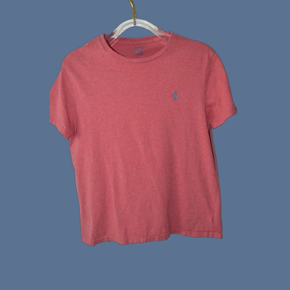Polo Ralph Lauren Polo Ralph Lauren Casual Crew Neck T Shirt Mens Size L Slim Fit Pink Size US L / EU 52-54 / 3 - 1 Thumbnail