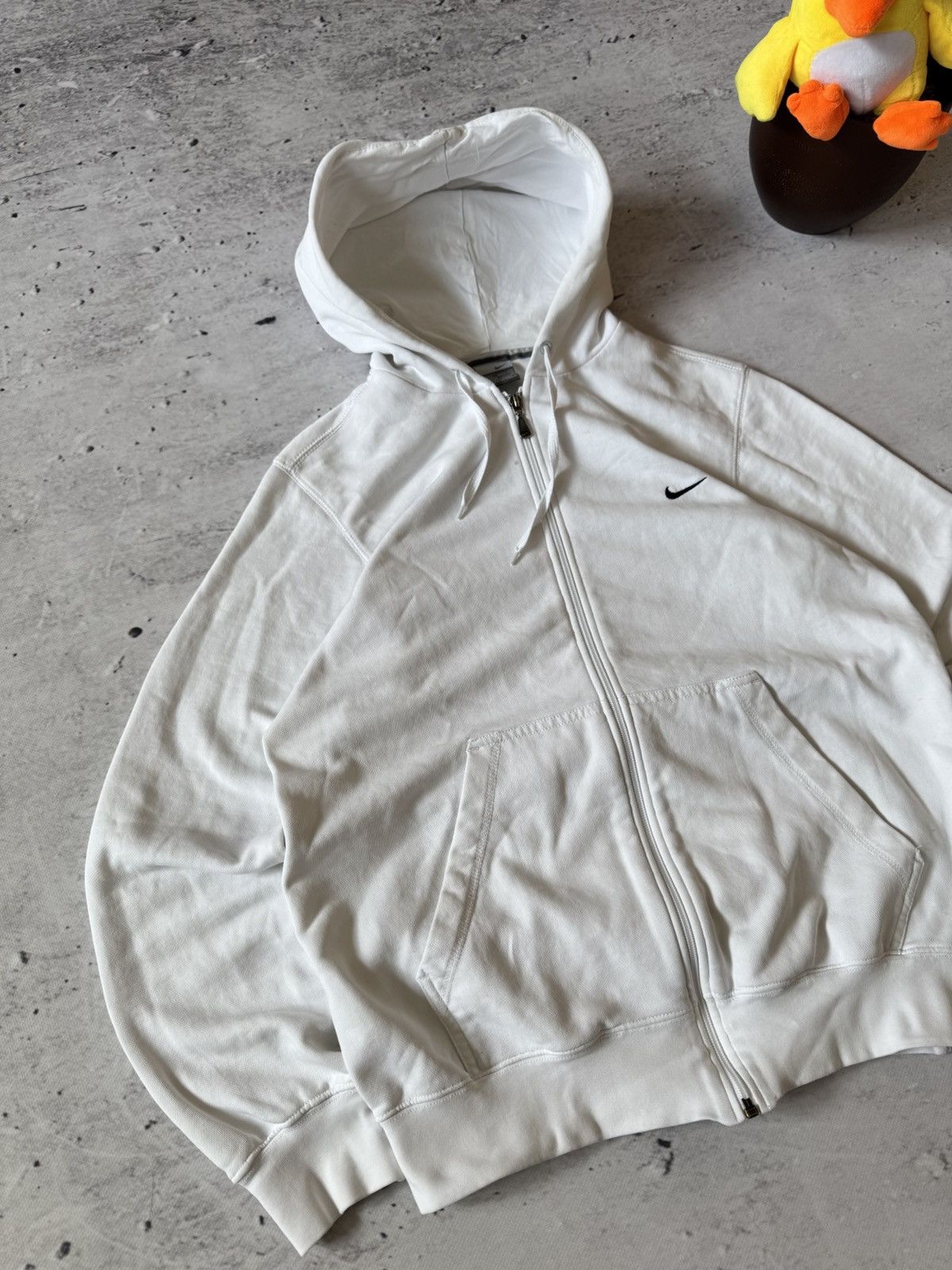 Nike × Vintage NIKE VINTAGE 00s y2k OVERSIZE BAGGY ZIP HOODIE CENTER LOGO Size US S / EU 44-46 / 1 - 2 Thumbnail