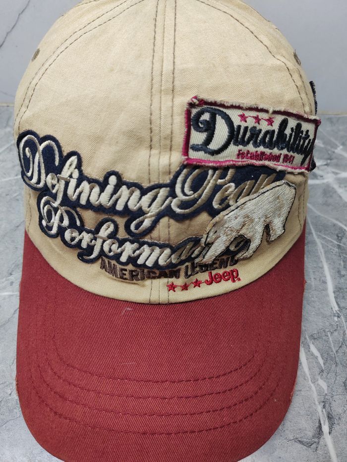 Jeep Vintage Jeep Distressed Style Cap Hat Size ONE SIZE - 3 Thumbnail