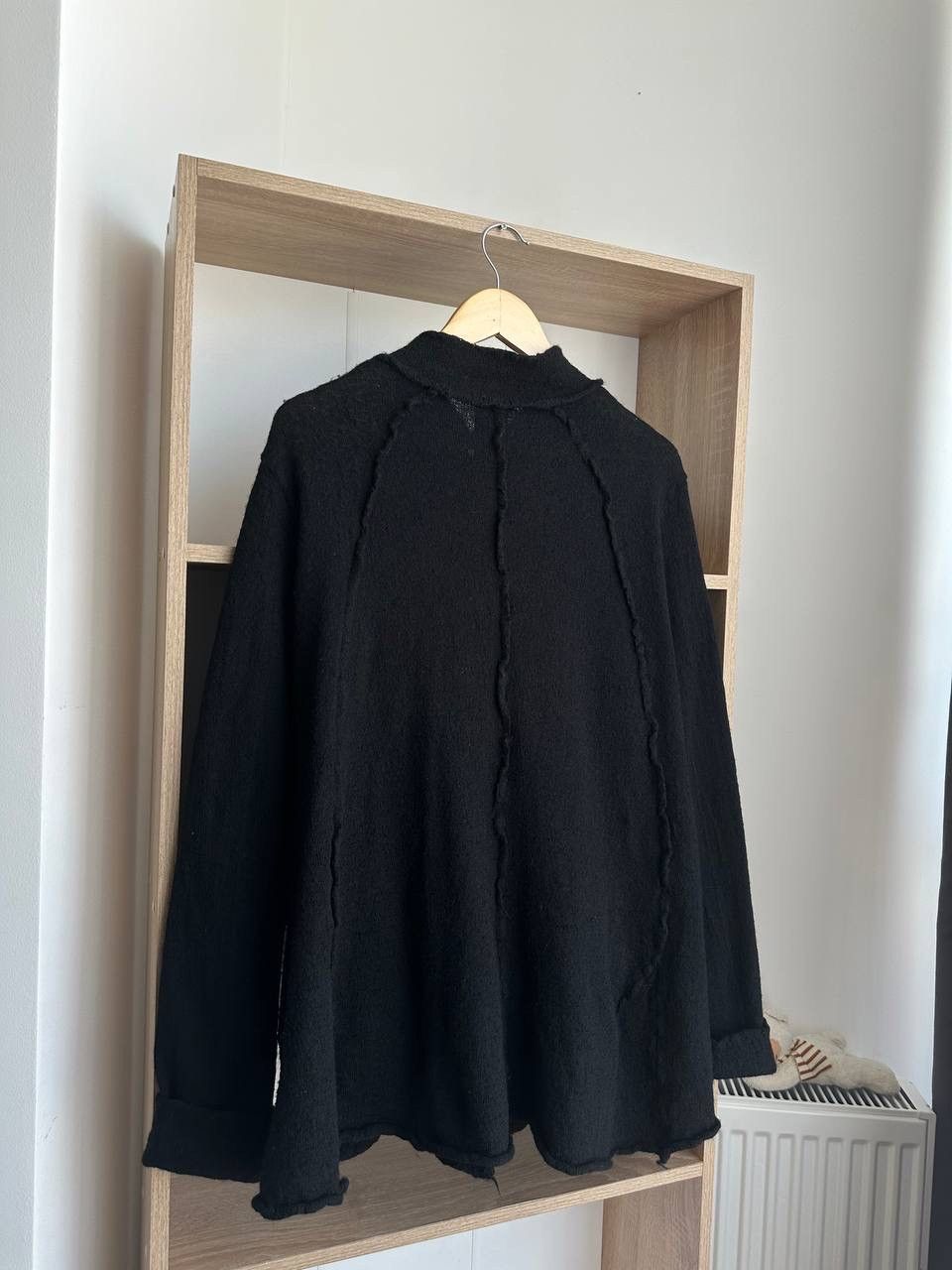 Rundholz × Vintage Vintage Rundholz Black Wool Cardigan Avant Garde Sweater Size US M / EU 48-50 / 2 - 16 Thumbnail