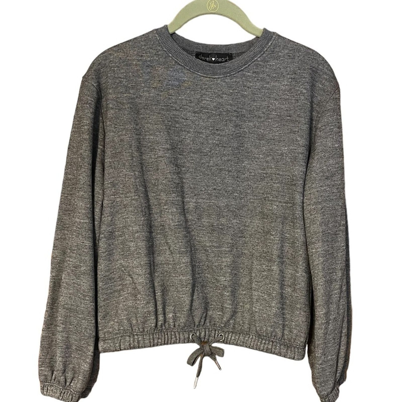 Other Derek Heart NWT Small Women Gray Pullover Fleece Sweatshirt Size S / US 4 / IT 40 - 1 Thumbnail