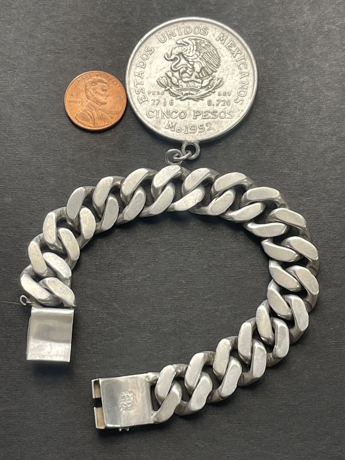 Vintage Mexican silver bracelet for him Size ONE SIZE - 4 Thumbnail