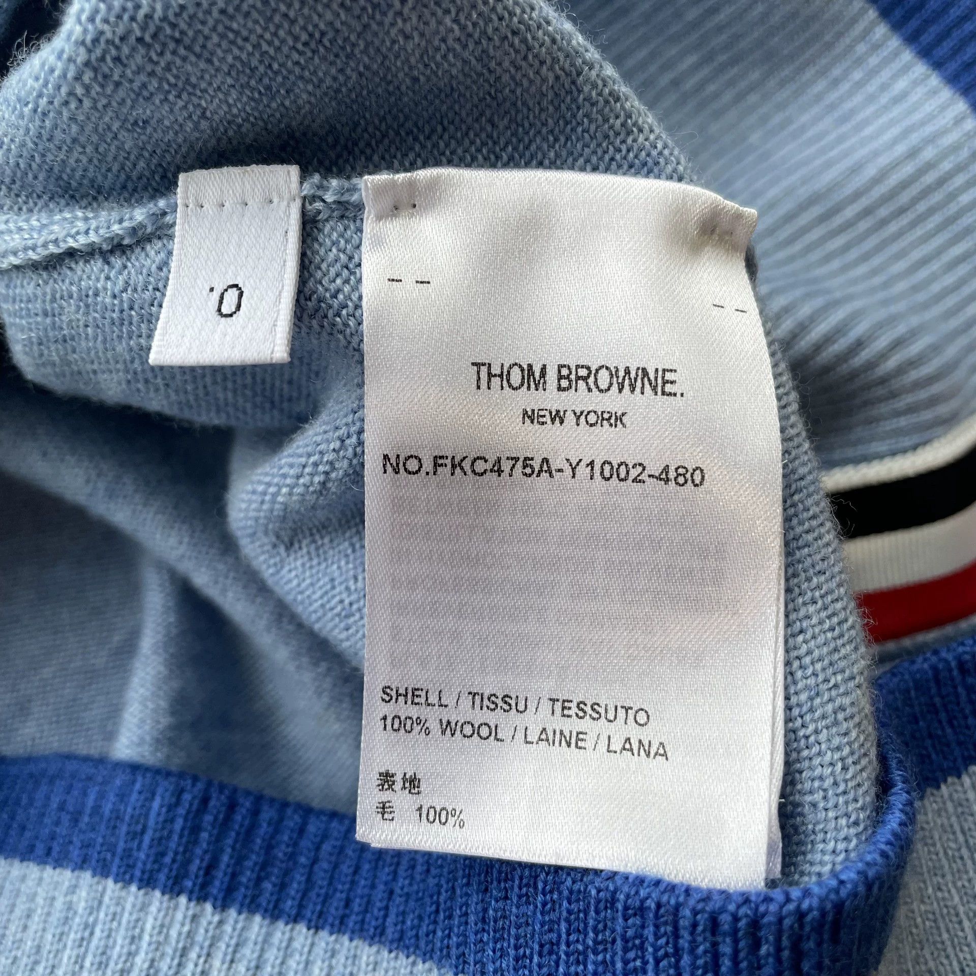 Thom Browne THOM BROWNE Dog Intarsia V-Neck Knit Sweater Women's Blue 0 Size XS / US 0-2 / IT 36-38 - 6 Thumbnail