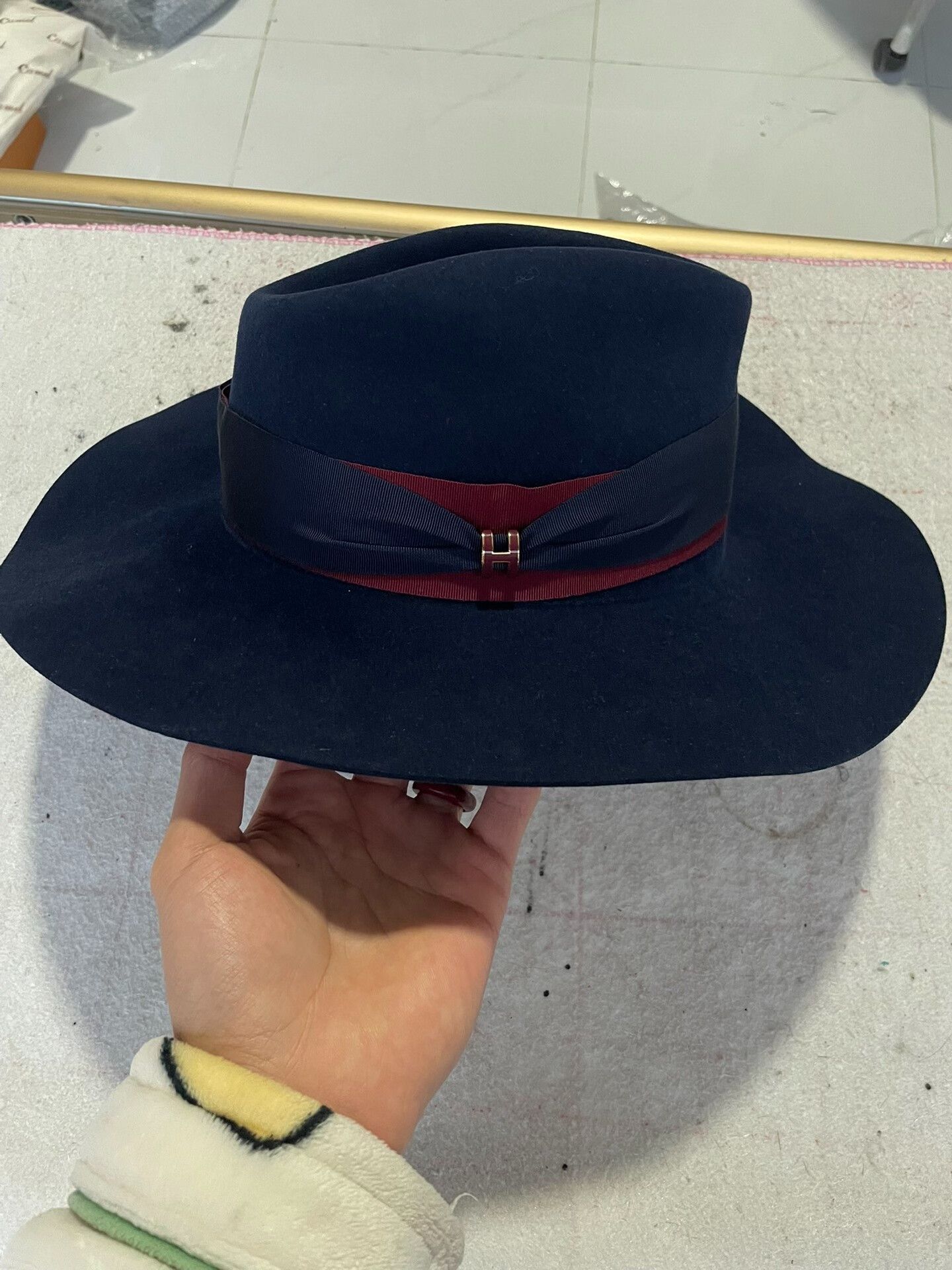 Hermes Hermes Black Wide-Brim Hat Size 58 Size ONE SIZE - 1 Thumbnail