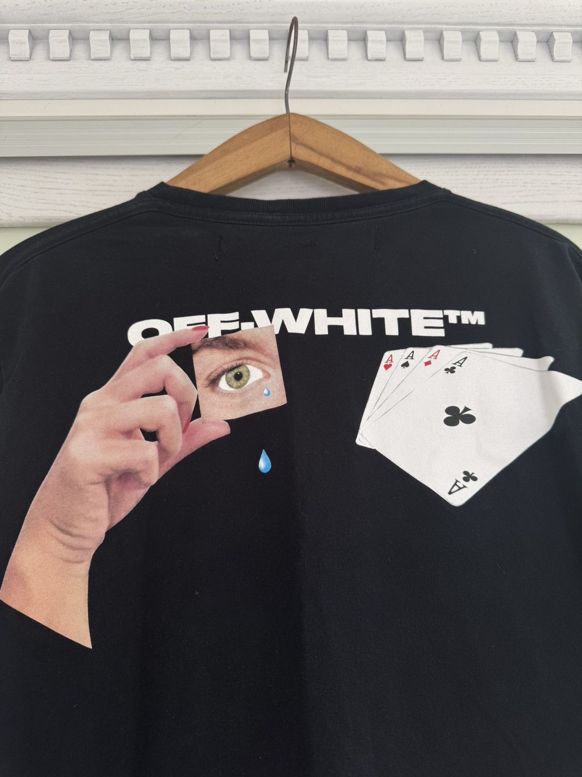 Off-White Off White x Virgil Abloh Hand Card Long Sleeve Tee Black Size US L / EU 52-54 / 3 - 8 Thumbnail