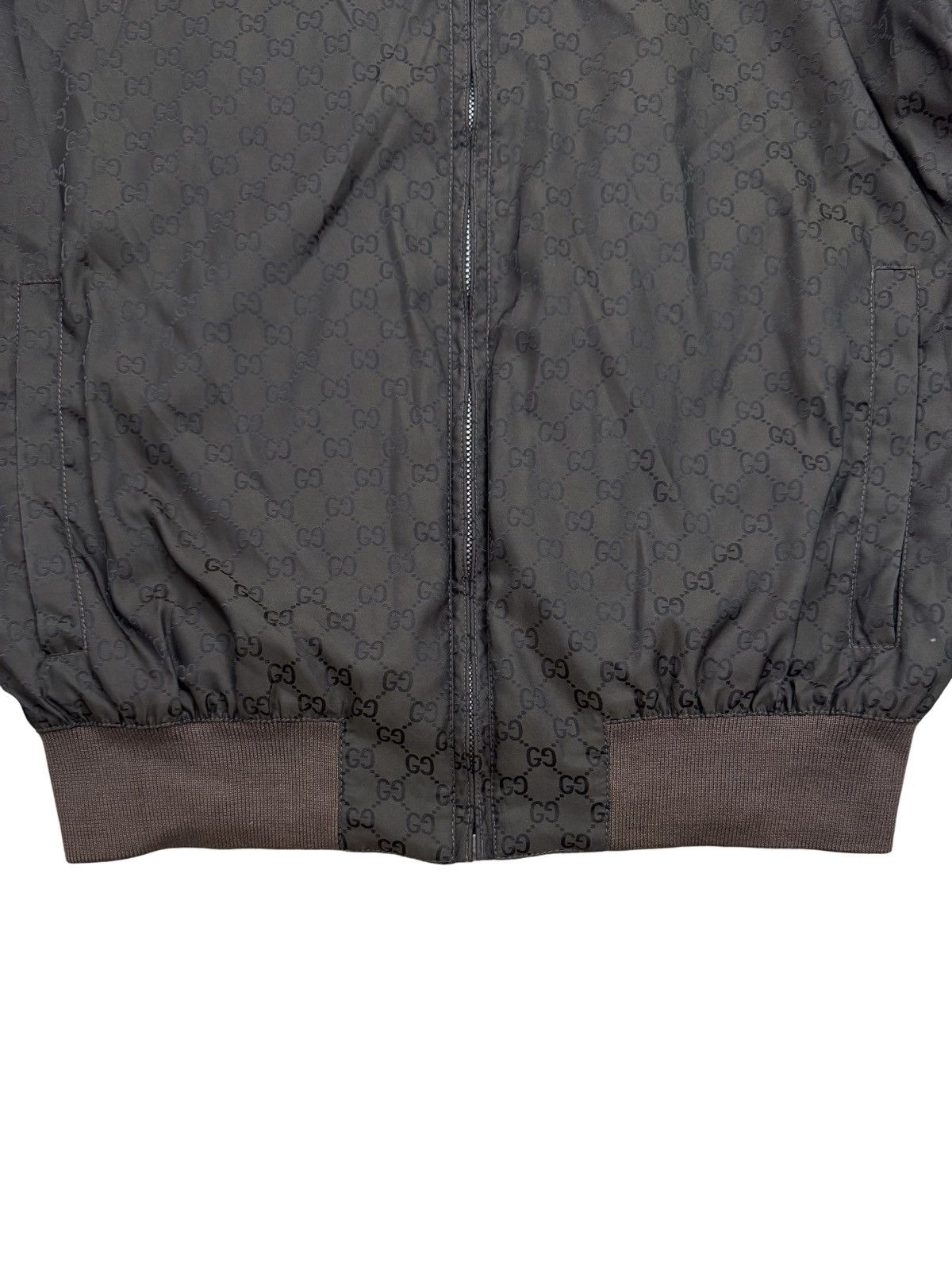 Gucci 🔥Vintage Gucci Web Accent Monogram Bomber Jacket/Windrunner Size US S / EU 44-46 / 1 - 3 Thumbnail