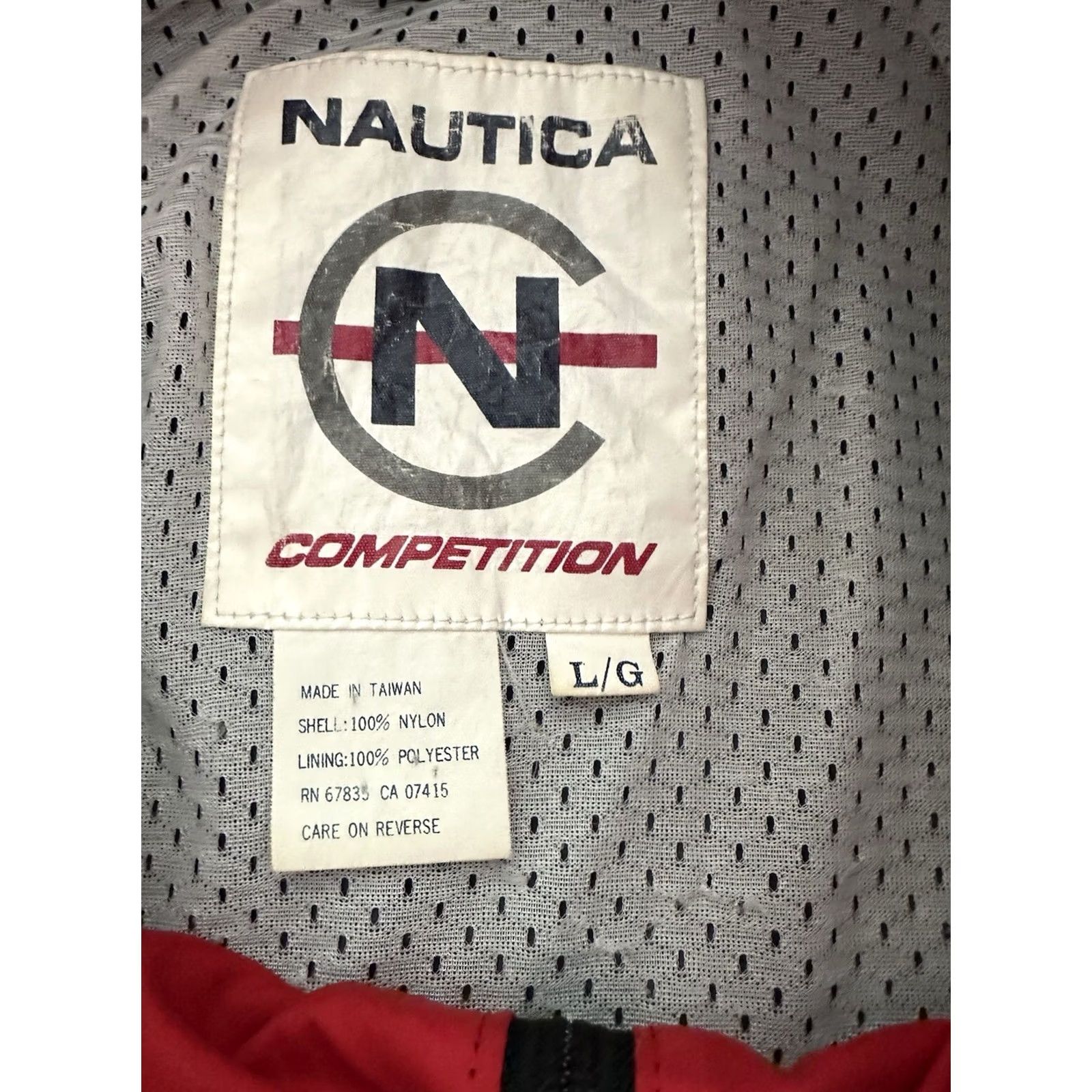 Nautica VINTAGE Nautica Windbreaker Gray Jacket L 90s Competition Sail Competition Nylon Zip Full Zip Pockets Reversible Lightweight 3M Outdoors Mens Size US L / EU 52-54 / 3 - 7 Thumbnail