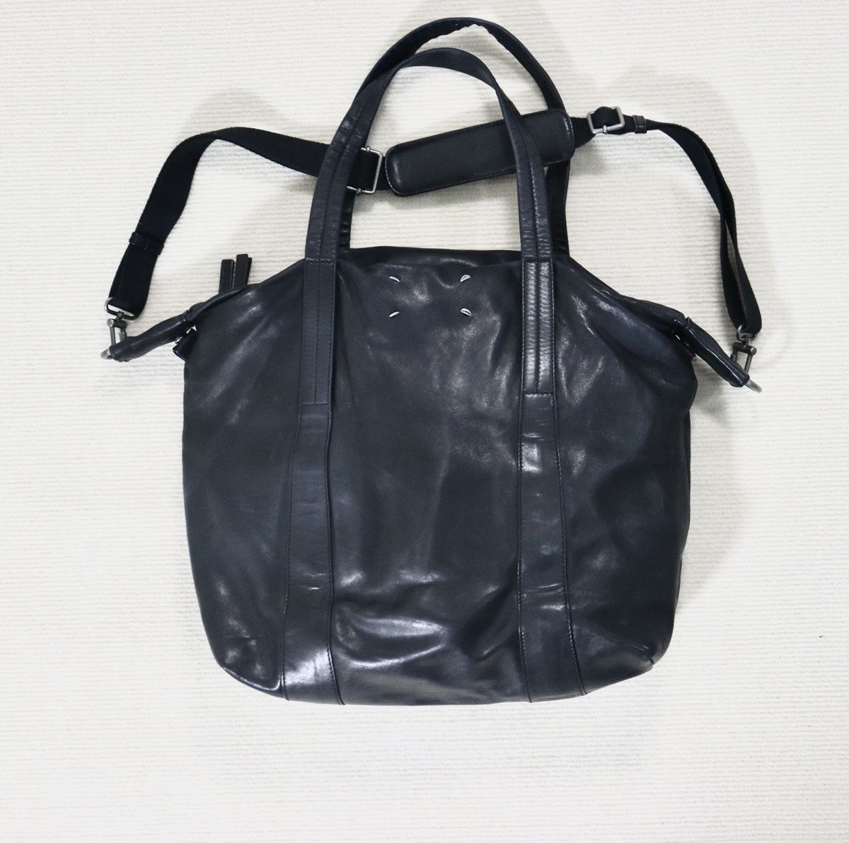 Pre-owned 11 3way Travelling Bag /leather Bag In Black