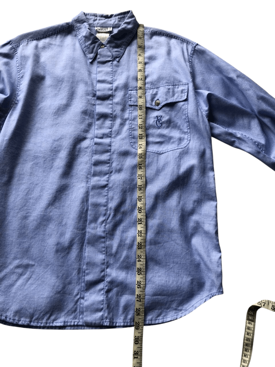 Versace Vintage Gianni Versace Single Pocket Long Sleeve Shirt Size US M / EU 48-50 / 2 - 17 Thumbnail