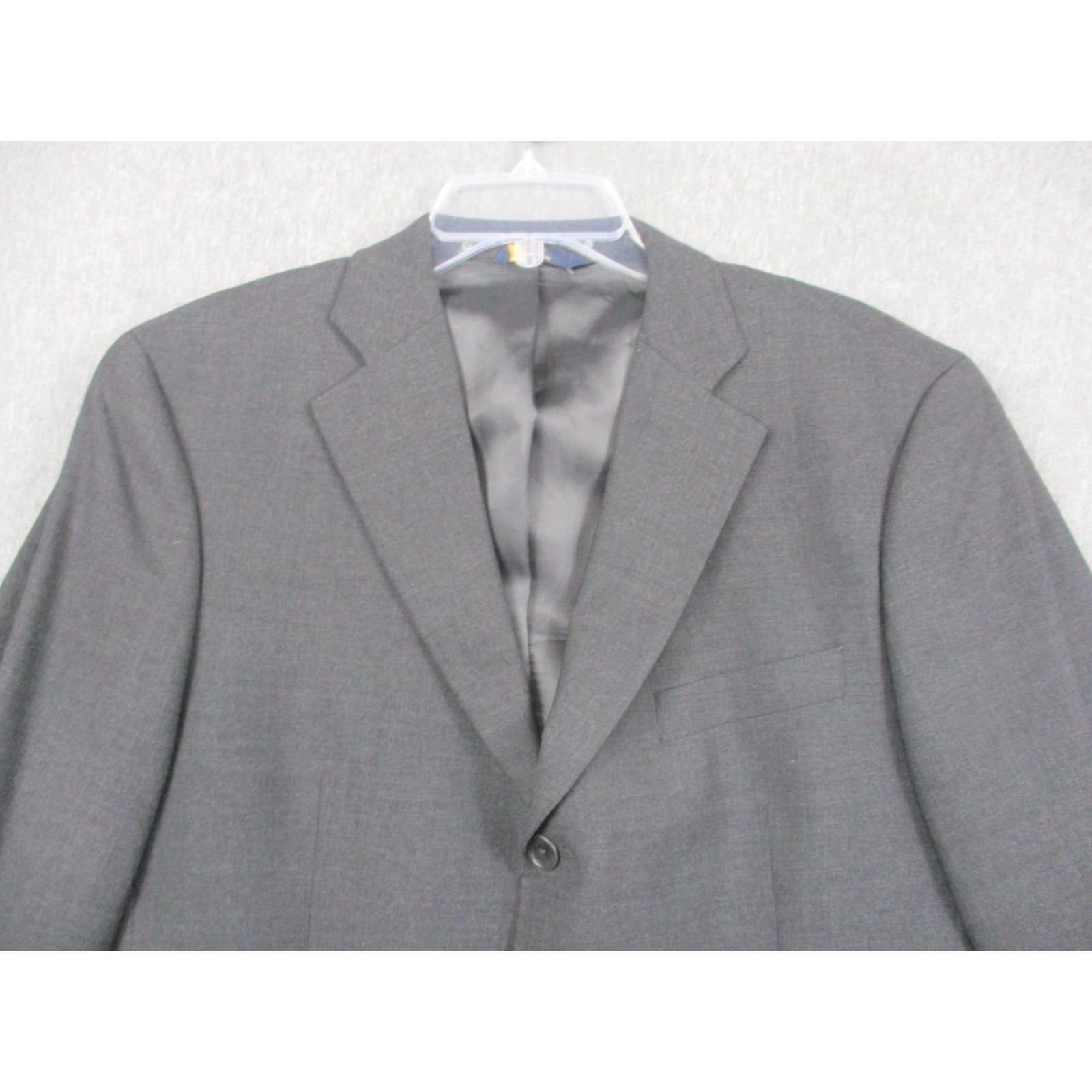 Brooks Brothers Brooks Brothers Blazer Mens 41L Gray Two-Button Stretch Wool Suit Jacket 346 Regular Long Wool Spandex Notch Lapel Two-Button Front Closure Size 42R - 2 Thumbnail