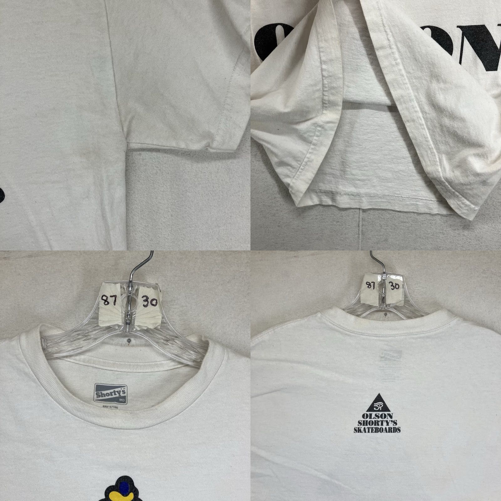 Vintage VINTAGE Shorty's Skateboard T-Shirt Men Medium White Logo Short Sleeves 90s Skateboarding Size US M / EU 48-50 / 2 - 8 Thumbnail
