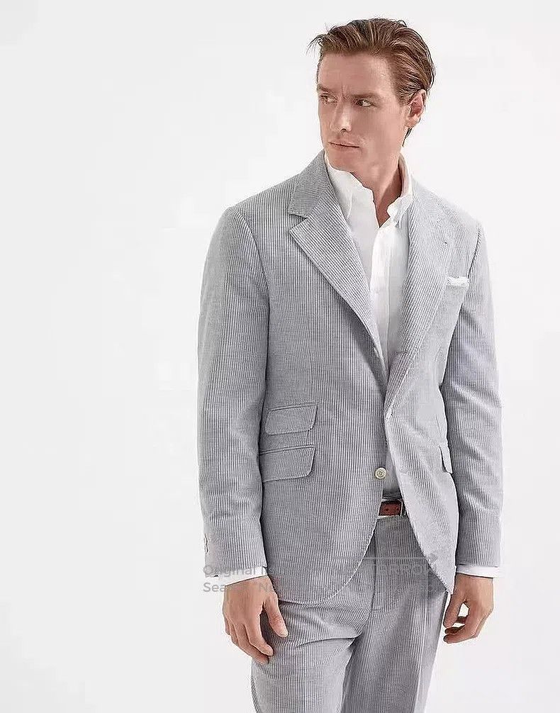 Brunello Cucinelli Brunello Cucinelli Cashmere corduroy suit set, suit, blaze Size 50L - 3 Thumbnail