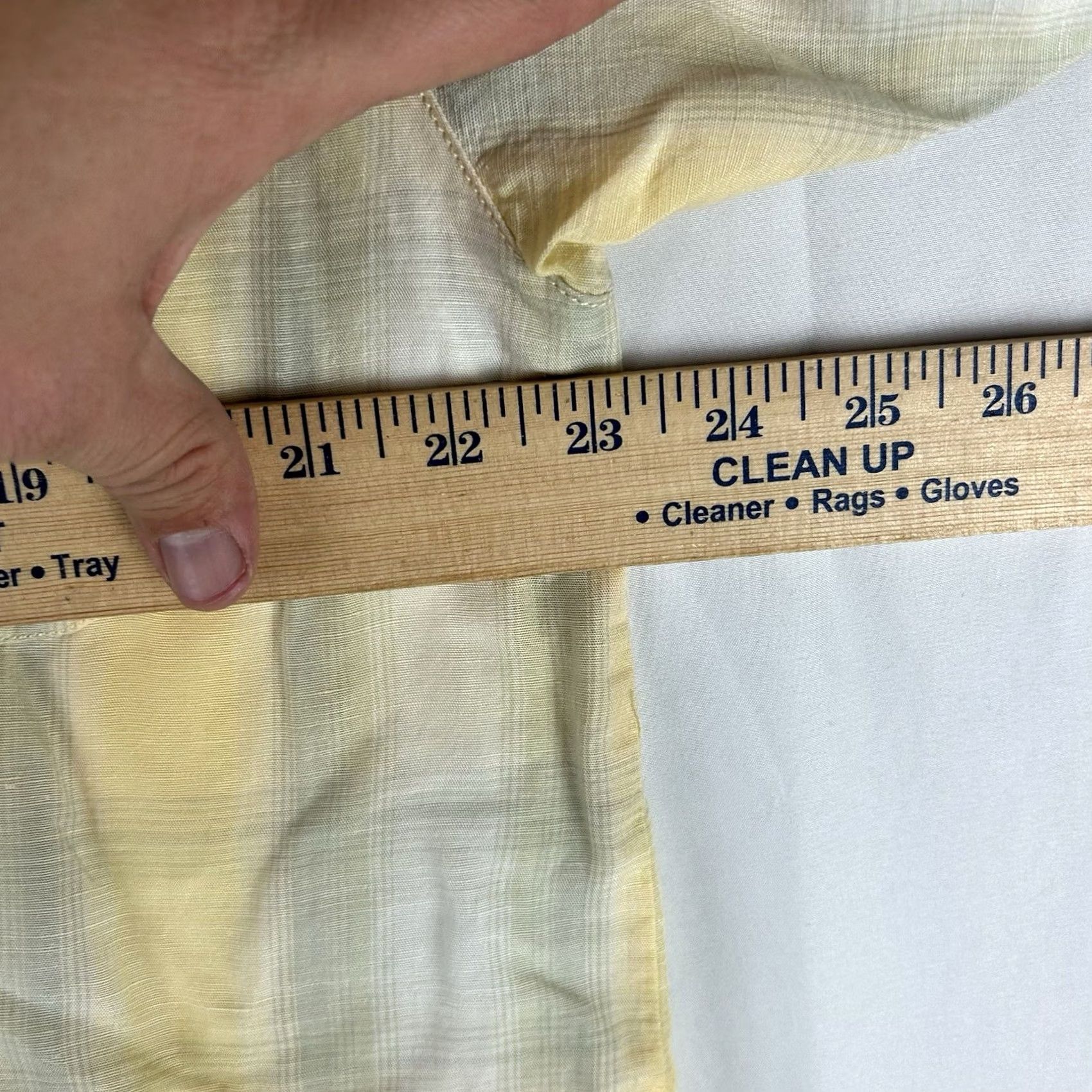 Tommy Bahama Tommy Bahama Linen Blend Camp Shirt Mens Medium Plaid Yellow Short Sleeve Shirt Size US M / EU 48-50 / 2 - 6 Thumbnail